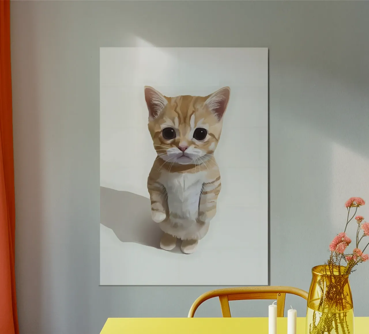 gatto gattino in piedi animale domestico carta hahnemühle da Paul Vasquez