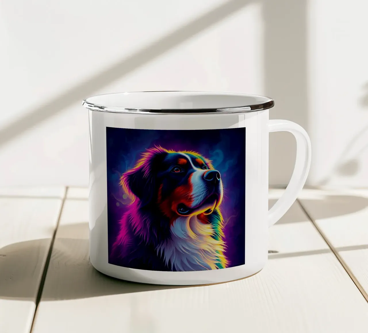 Bellissimo cane da montagna bernese #138 tazza in smalto da Yumis.Beargang.and.Me