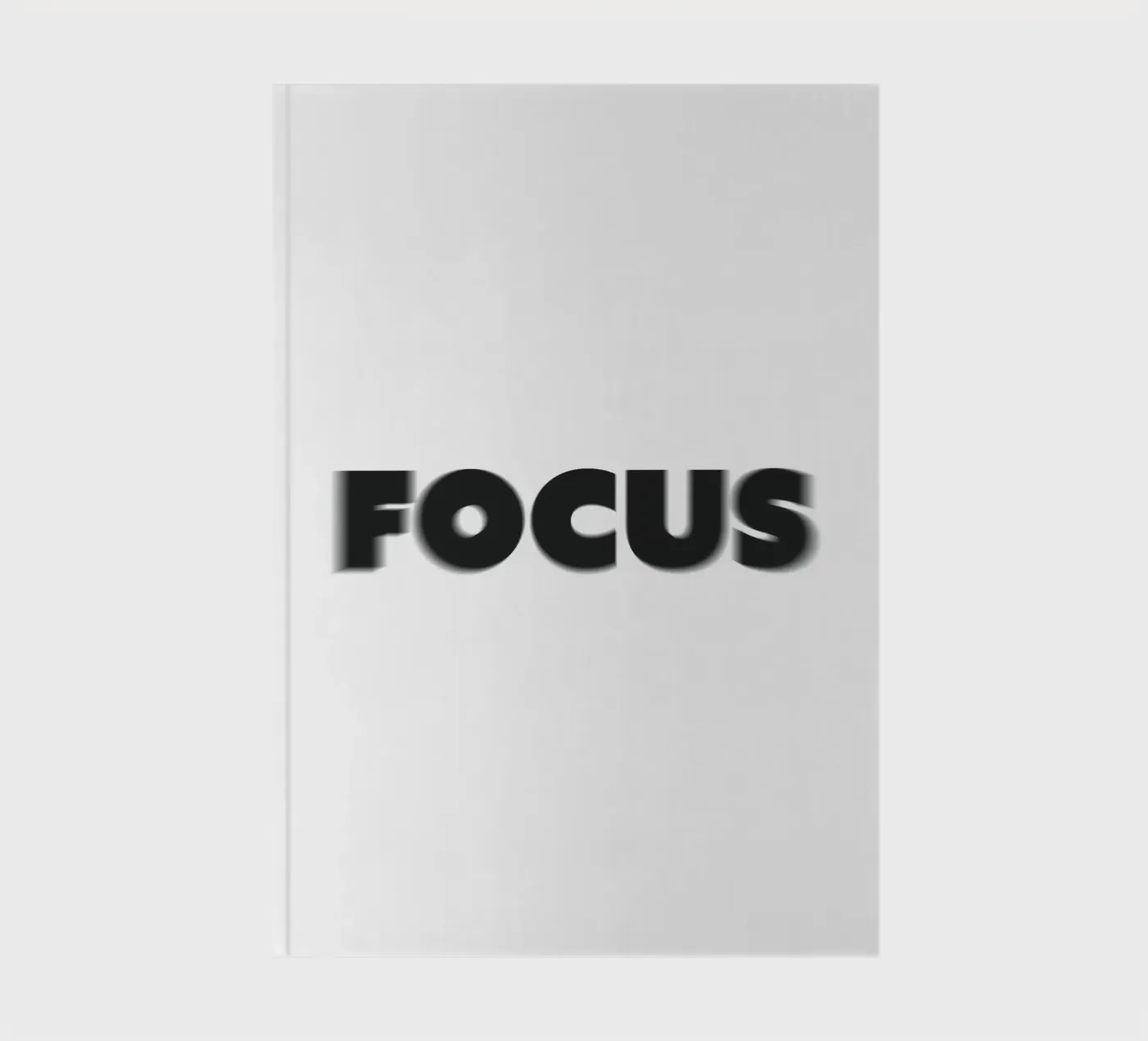 Focus Blurry Effect Text notebook by Paigaam Studio