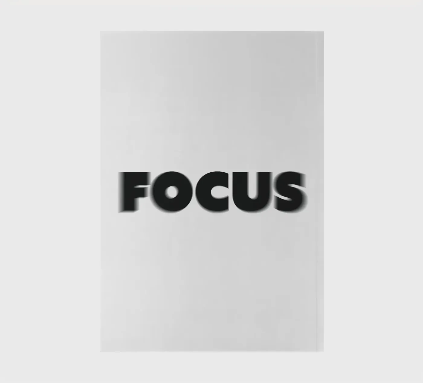 Focus Blurry Effect Text notebook by Paigaam Studio