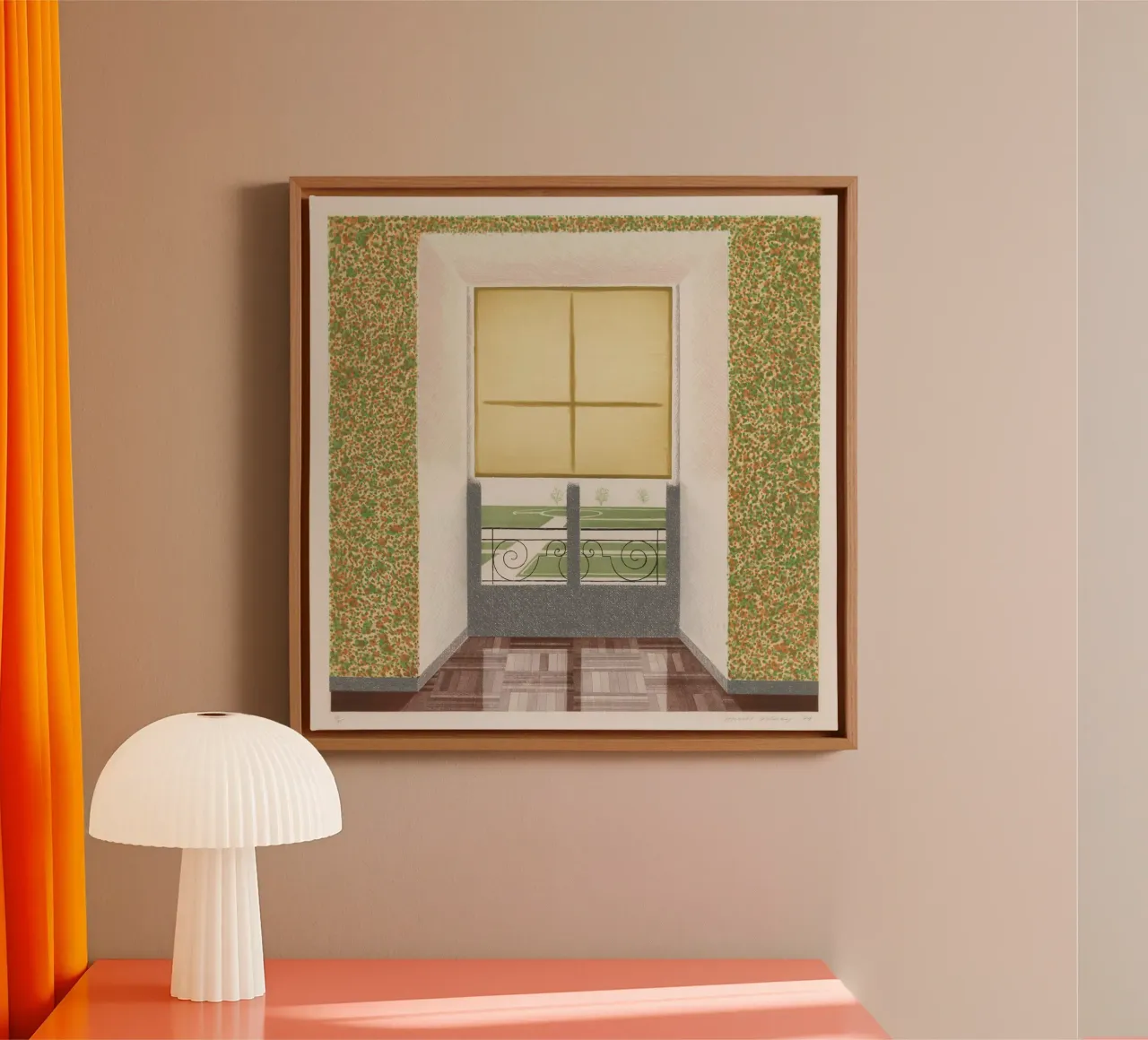 Contrejour in the French Style etching canvas with Floater frame by khanrosie