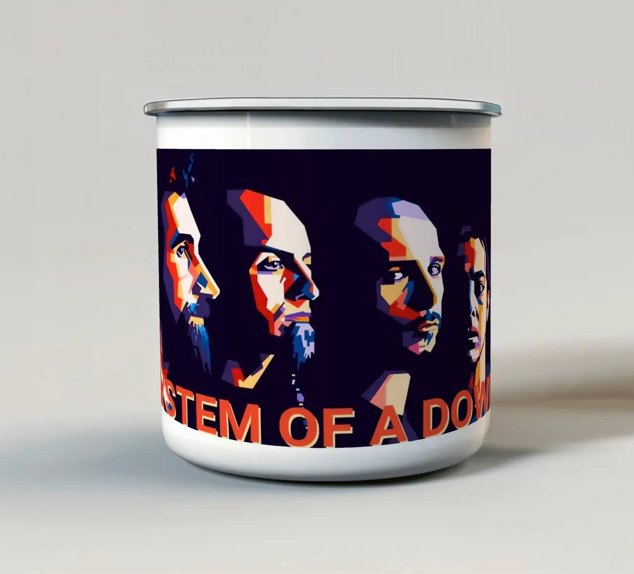 La band SYSTEM OF A DOWN tazza in smalto da Hantamrata