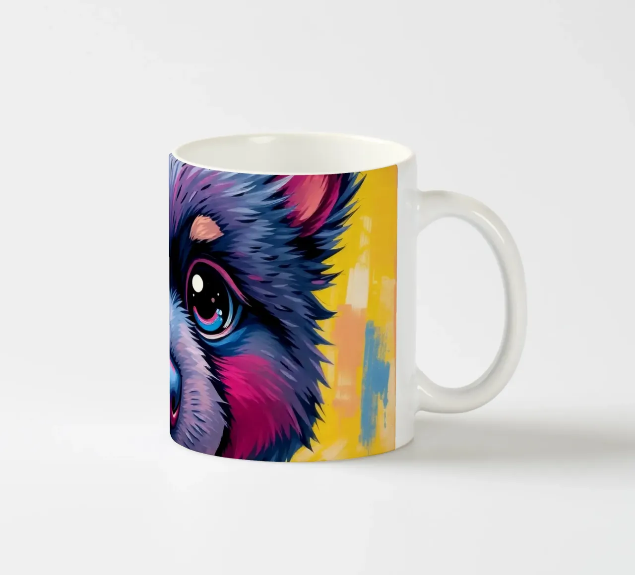 Illustrazione di un cucciolo d'orso colorato e carino tazza in ceramica da DesignDoodle