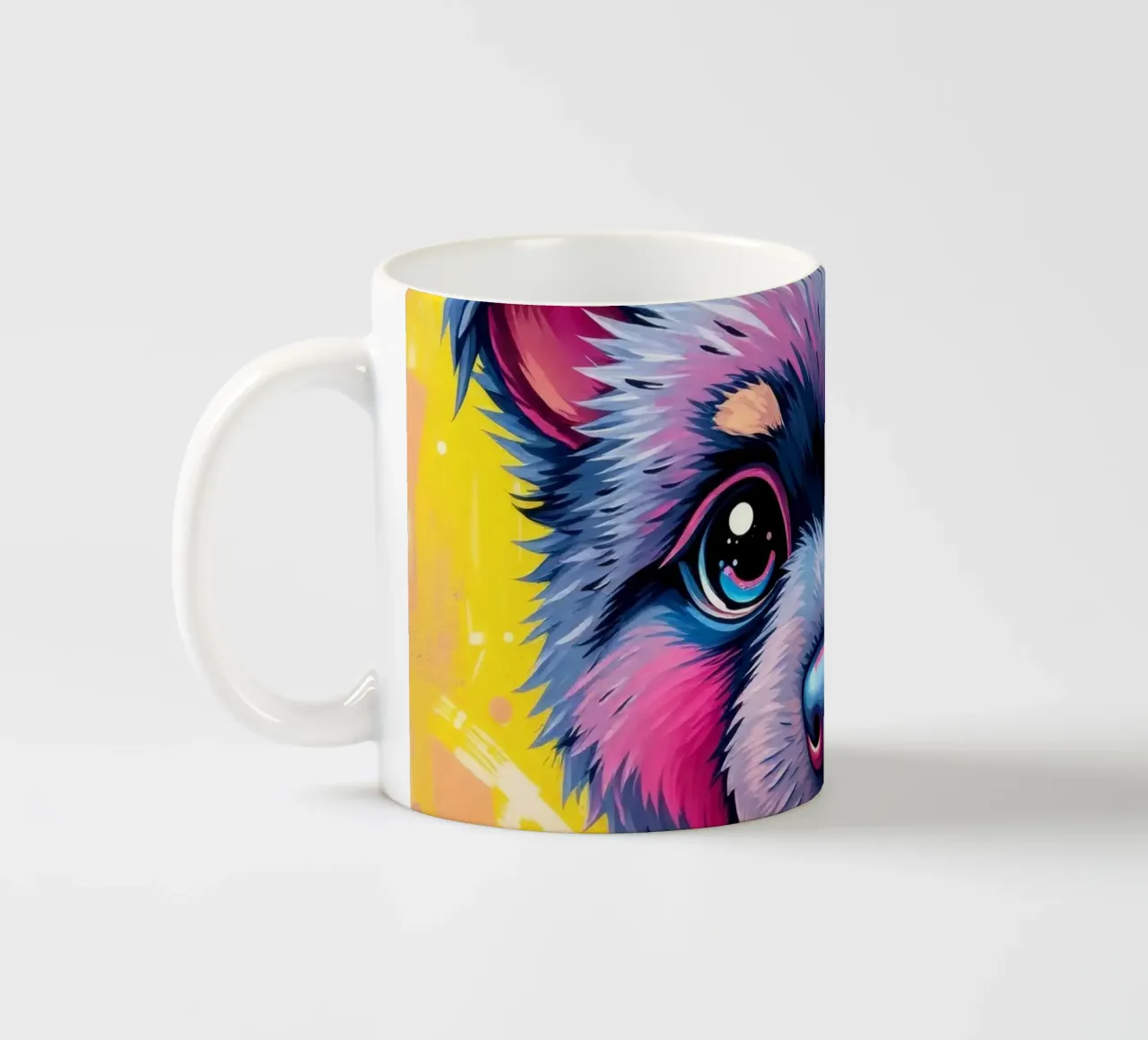Illustrazione di un cucciolo d'orso colorato e carino tazza in ceramica da DesignDoodle
