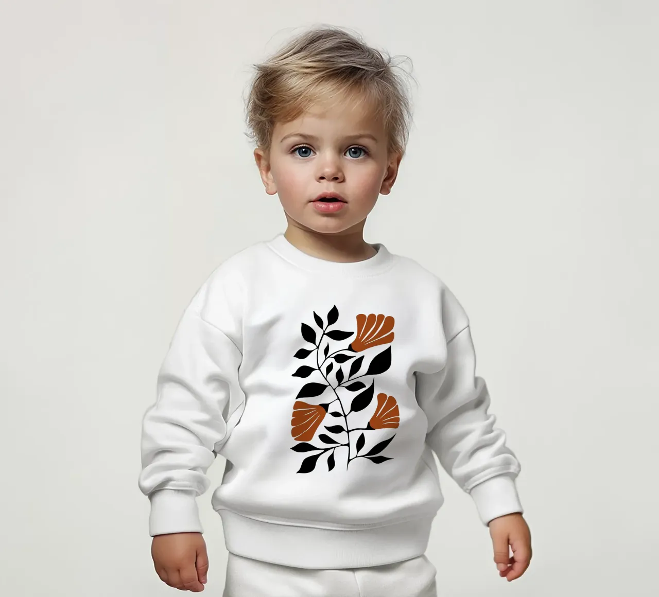 Design floreale rosso e nero in terracotta felpa neonato da Dream Print Designs