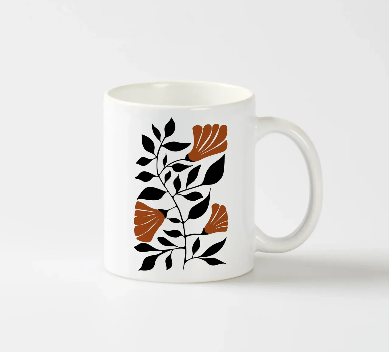 Design floreale rosso e nero in terracotta tazza in ceramica da Dream Print Designs