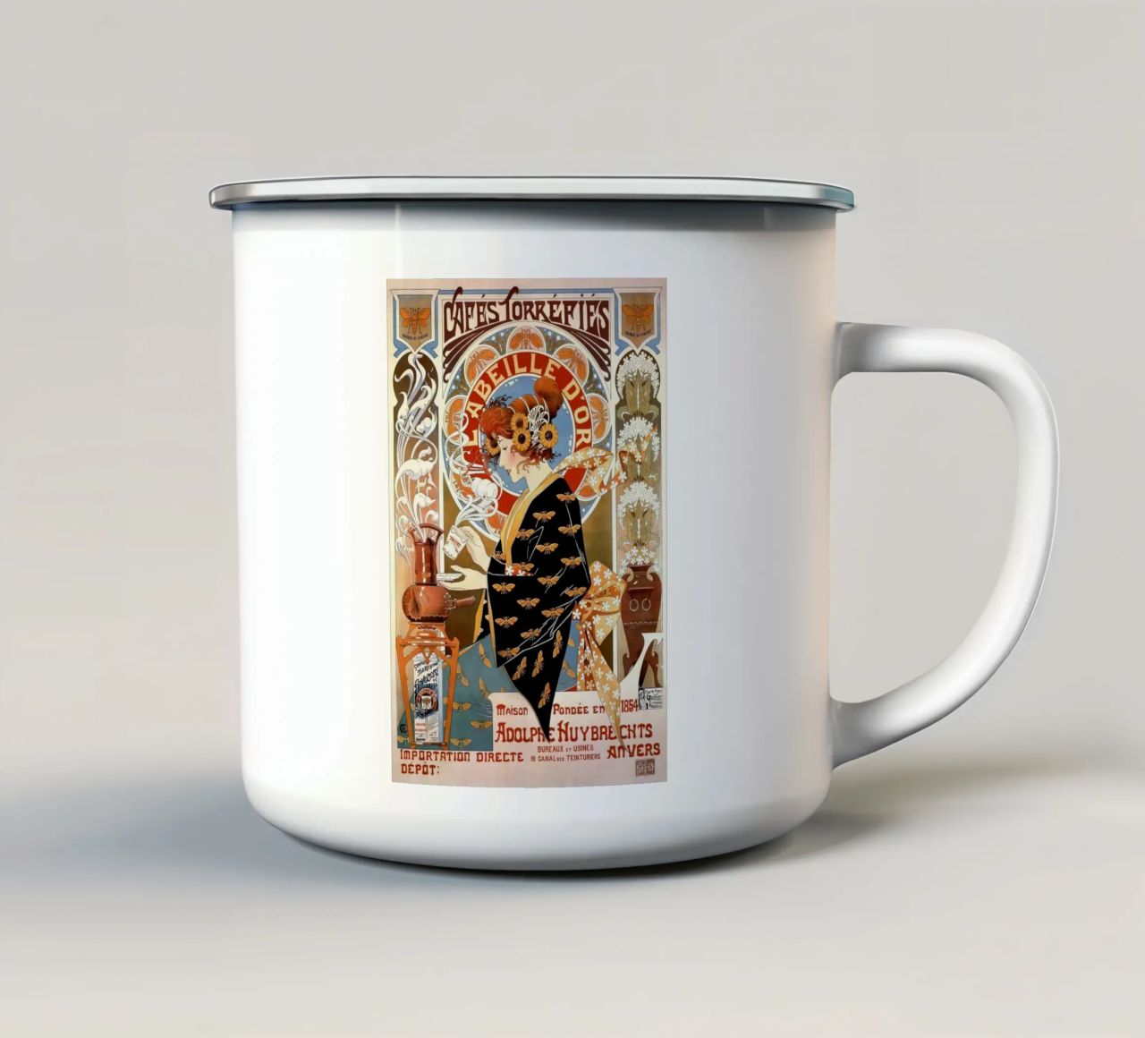 Acquistare caffè francese Pubblicità Caffè Torrefies Vintage tazza in smalto da Aaronshop