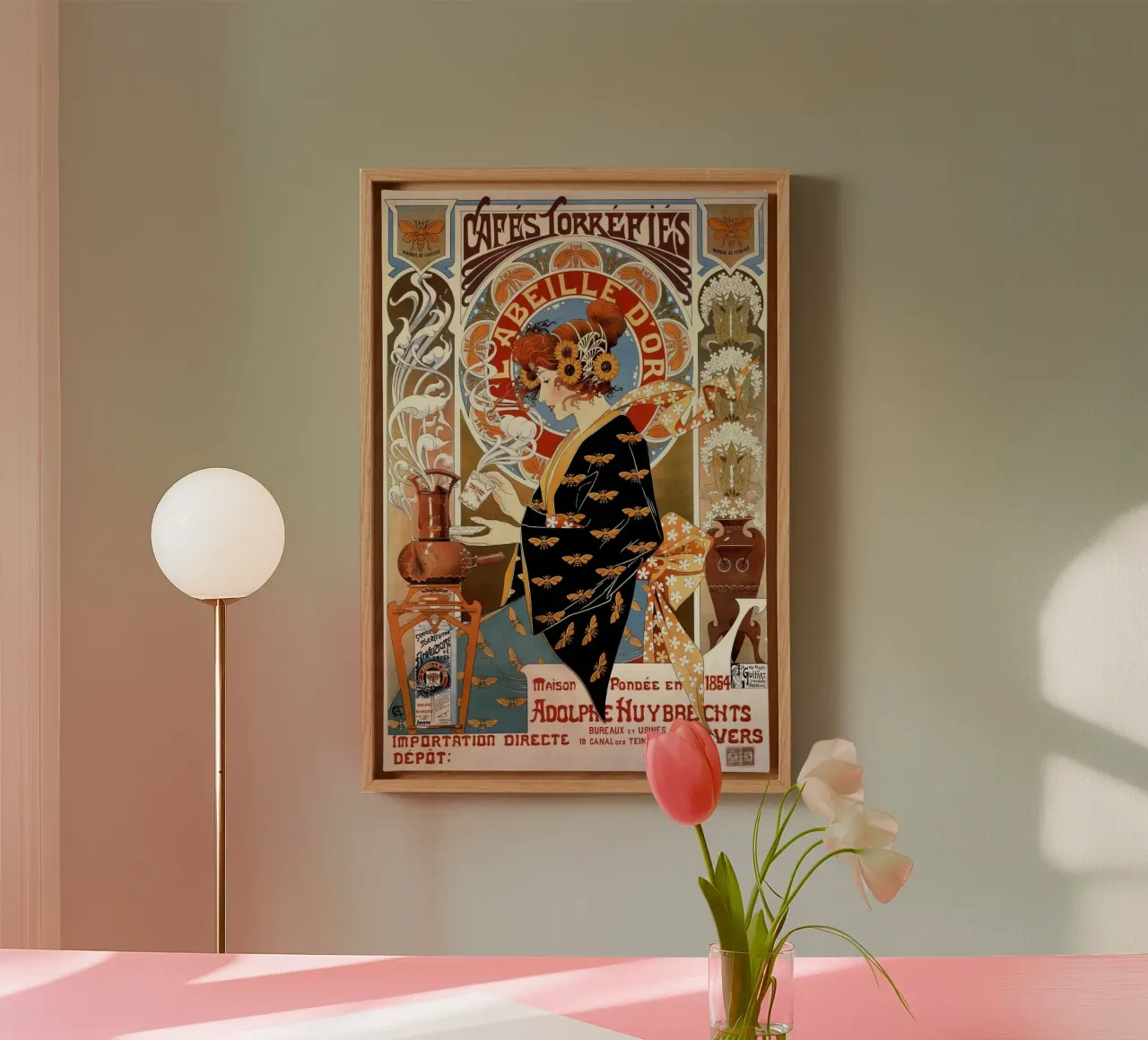 Acquistare caffè francese Pubblicità Caffè Torrefies Vintage tela con Cornice a cassetta da Aaronshop