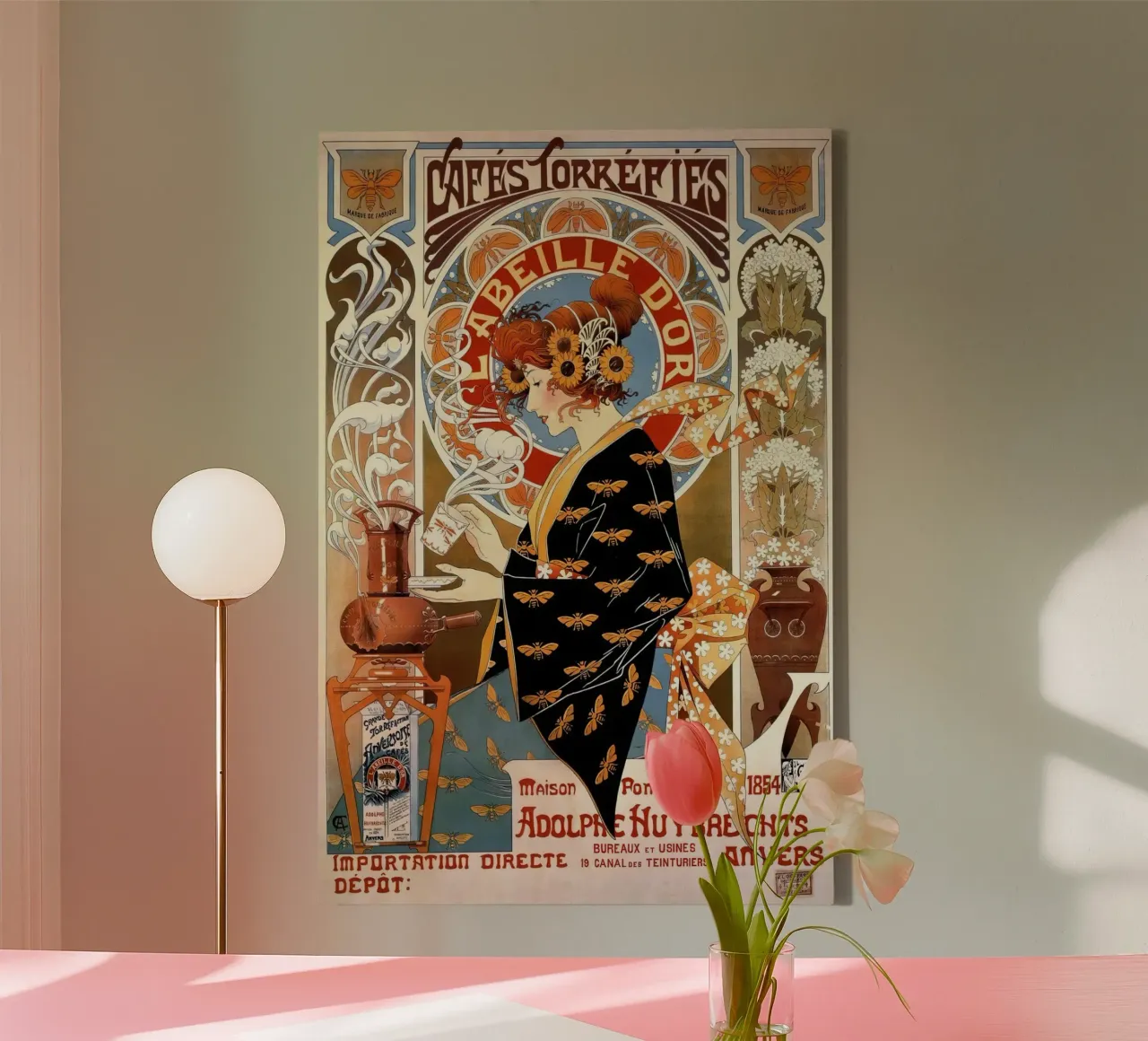 Acquistare caffè francese Pubblicità Caffè Torrefies Vintage tela con Cornice a cassetta da Aaronshop
