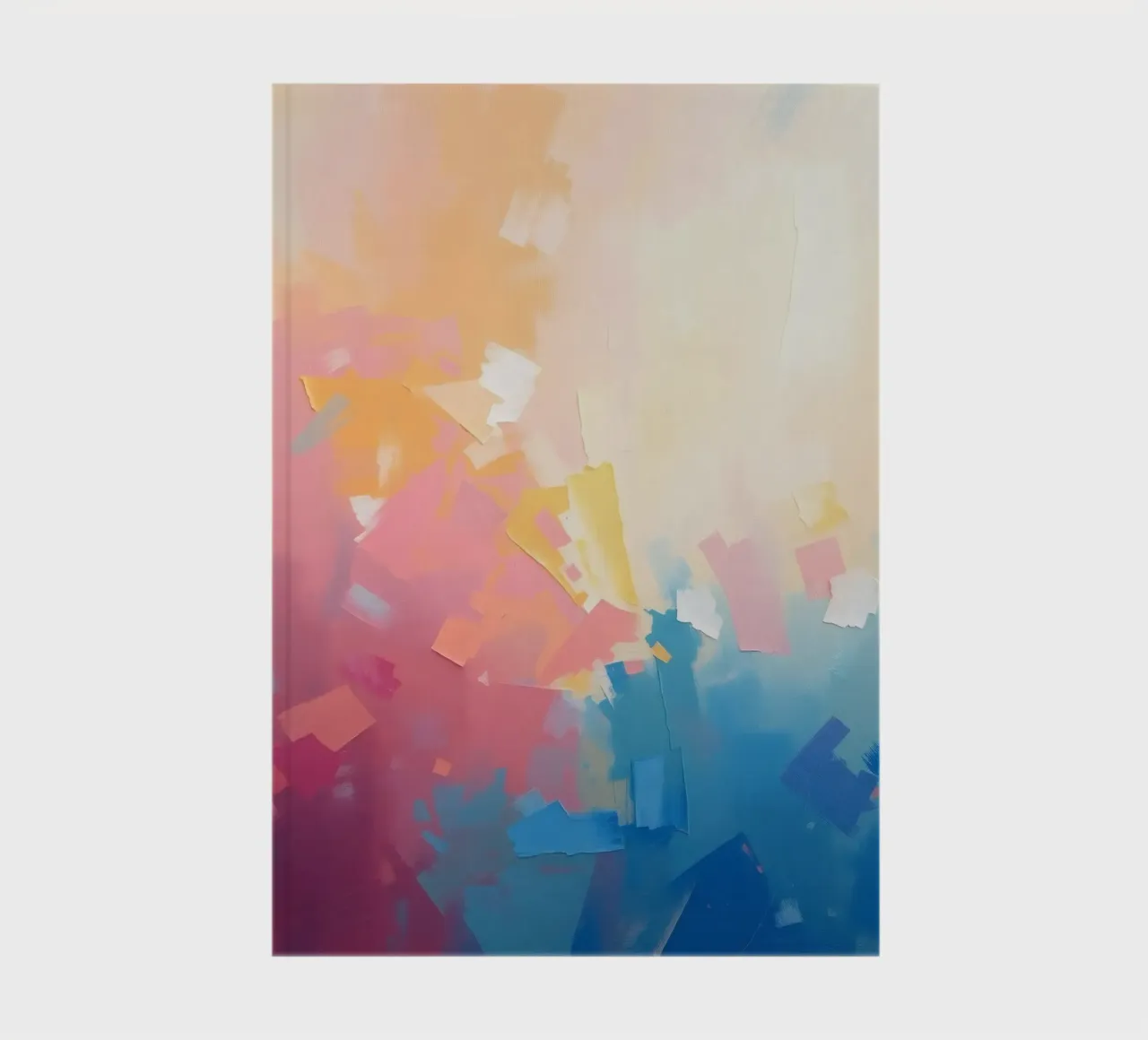 Colorful abstract artwork depicting soft hues blending toget notebook by DesignDoodle