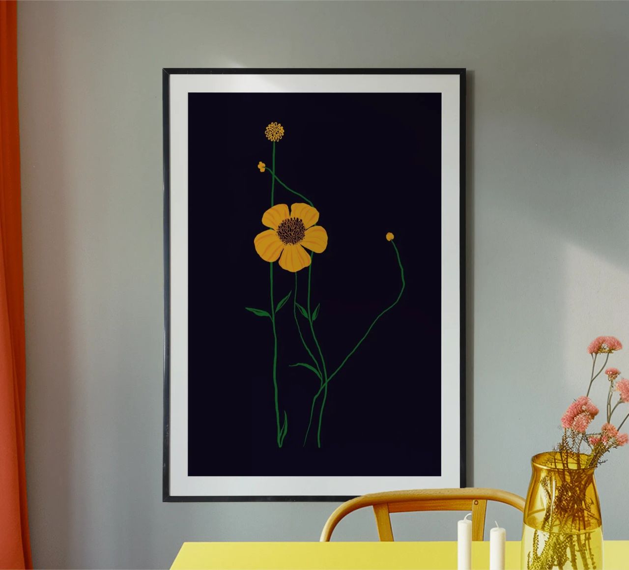 Yellow Wildflower poster de Pure