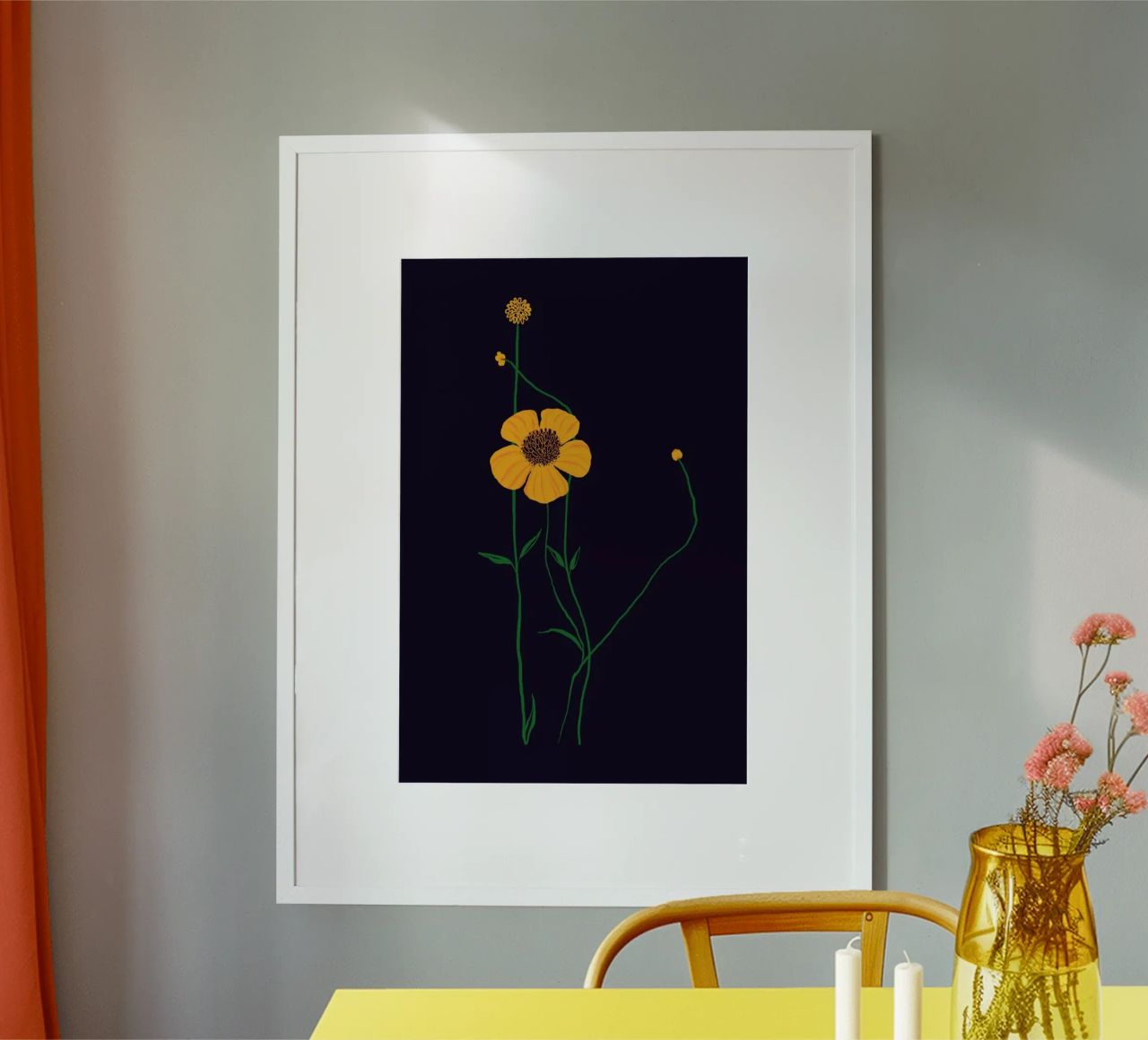 Yellow Wildflower poster de Pure