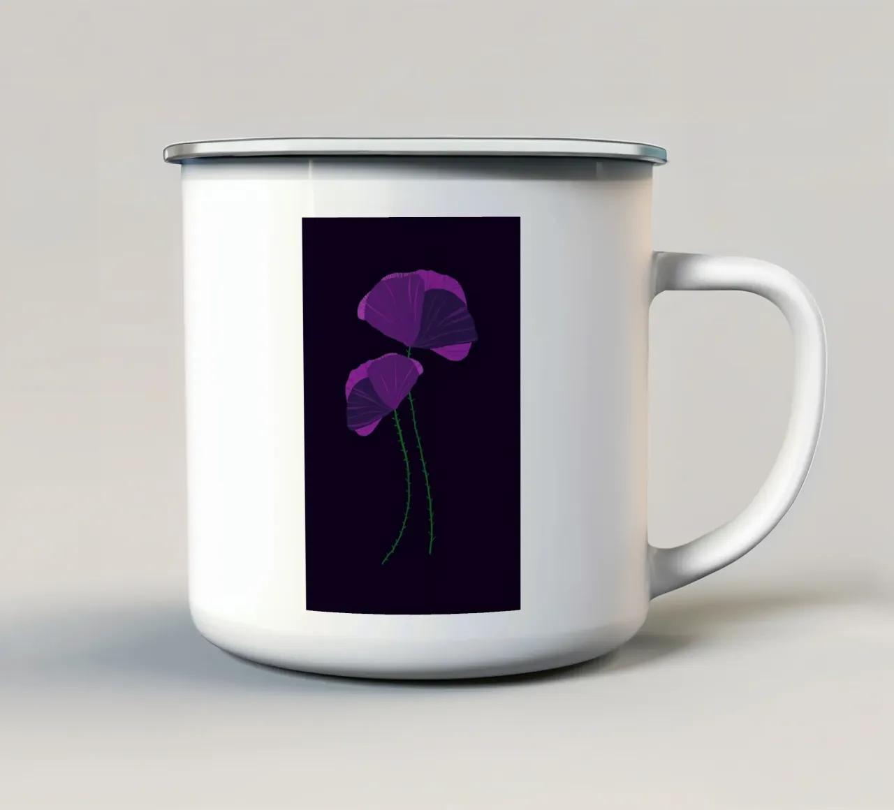 Purple Wildflower tazza in smalto da Pure