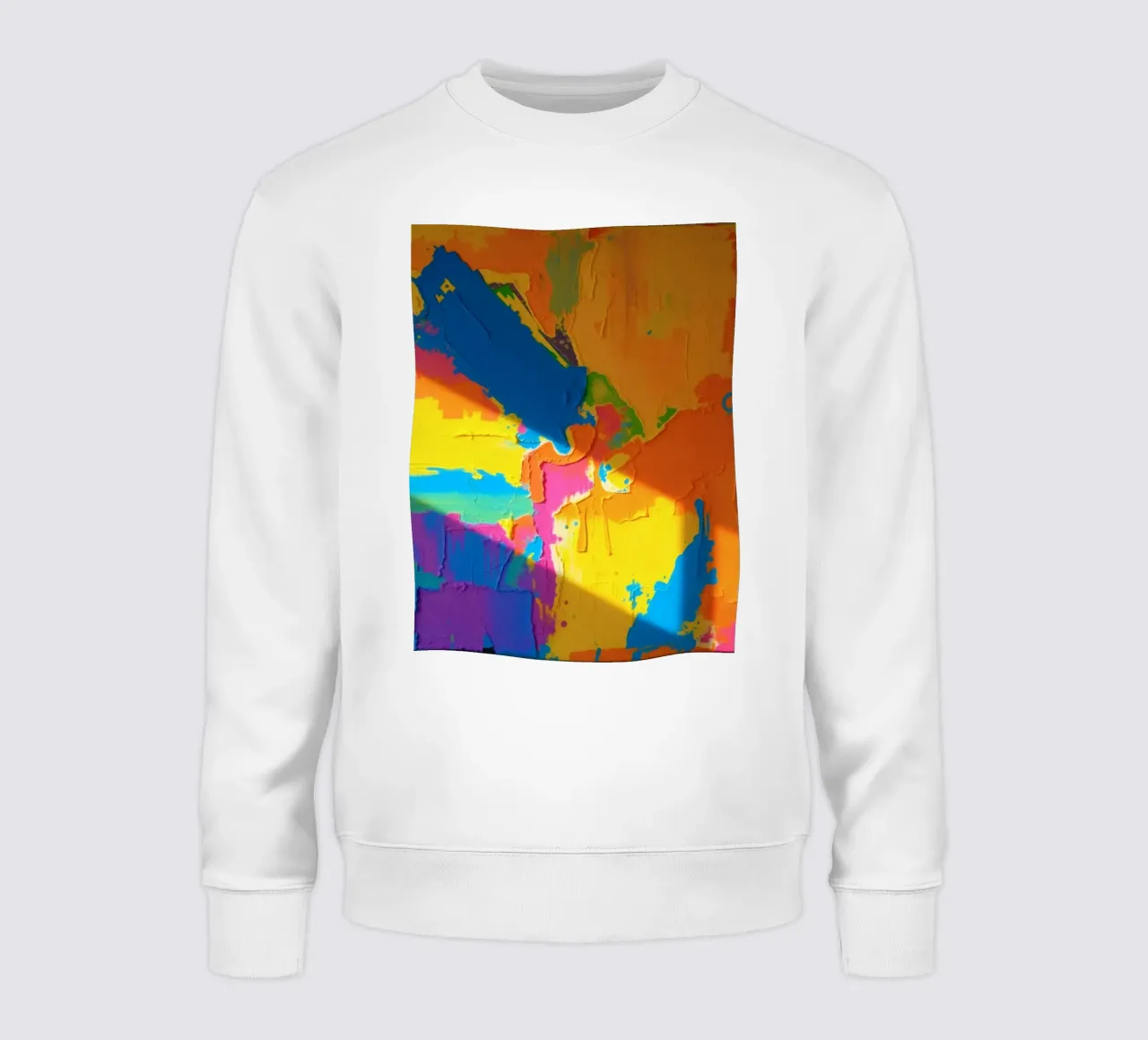 Un audace dipinto astratto con colori vivaci in un'atmosfera dinamica. felpa da DesignDoodle