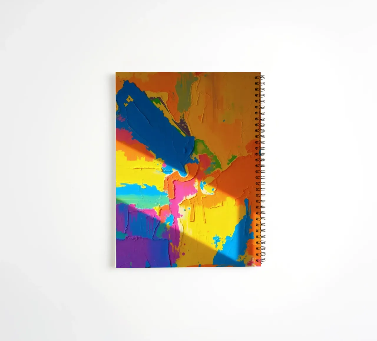 Bold abstract painting featuring vibrant colors in a dynamic spiral notebook by DesignDoodle