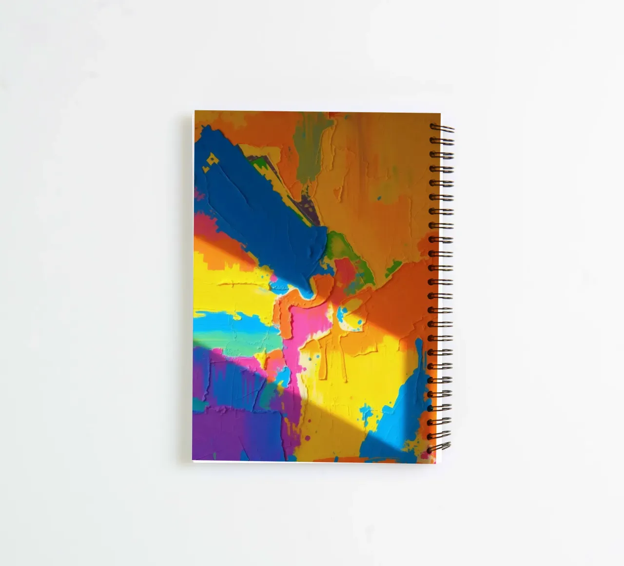 Bold abstract painting featuring vibrant colors in a dynamic spiral notebook by DesignDoodle