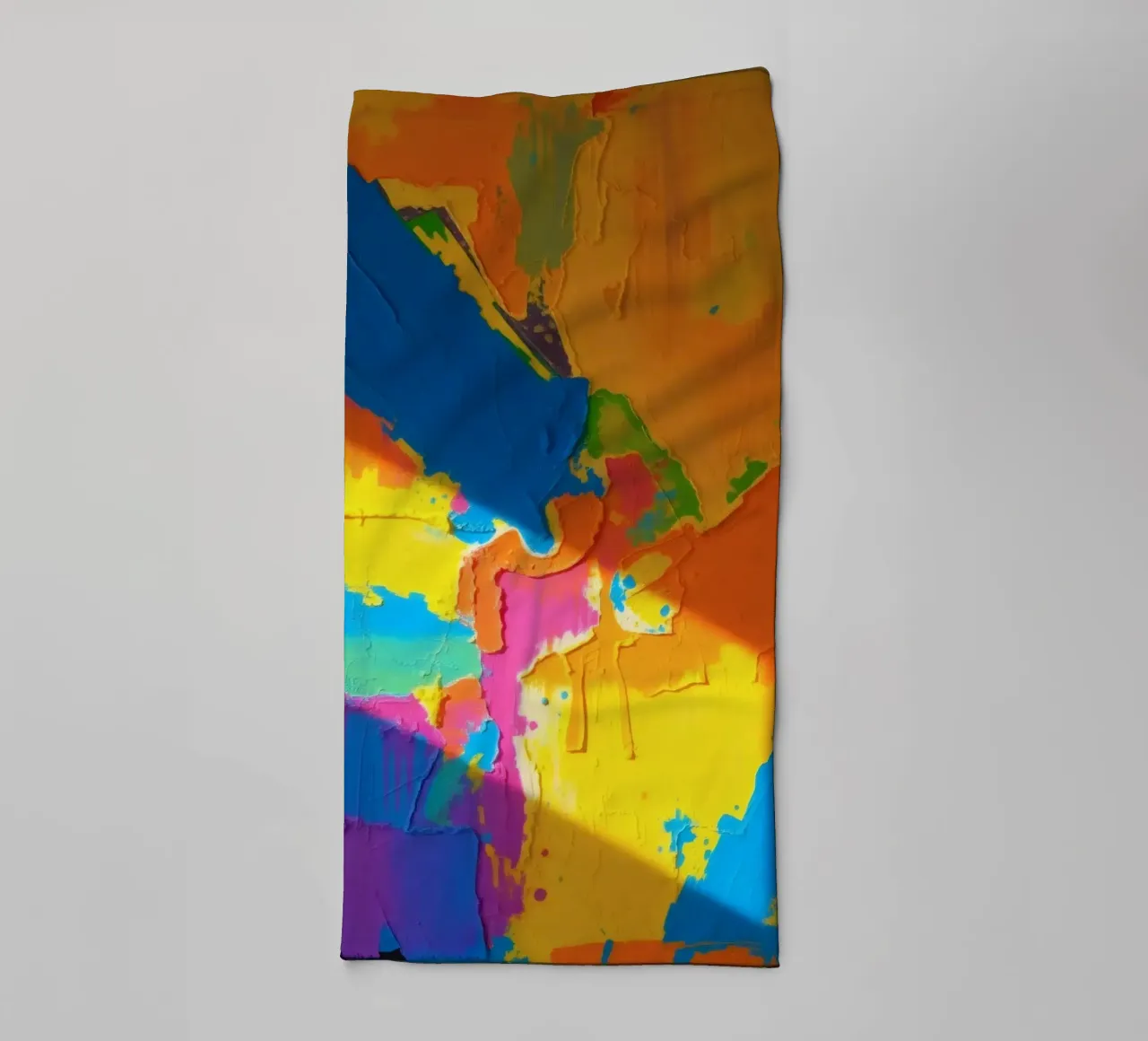 Bold abstract painting featuring vibrant colors in a dynamic towel by DesignDoodle