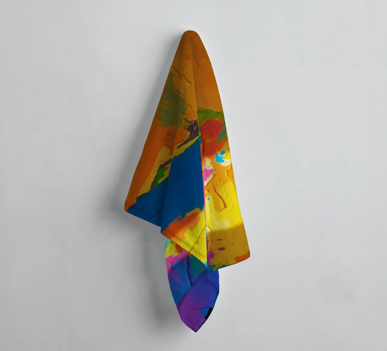 Bold abstract painting featuring vibrant colors in a dynamic towel by DesignDoodle