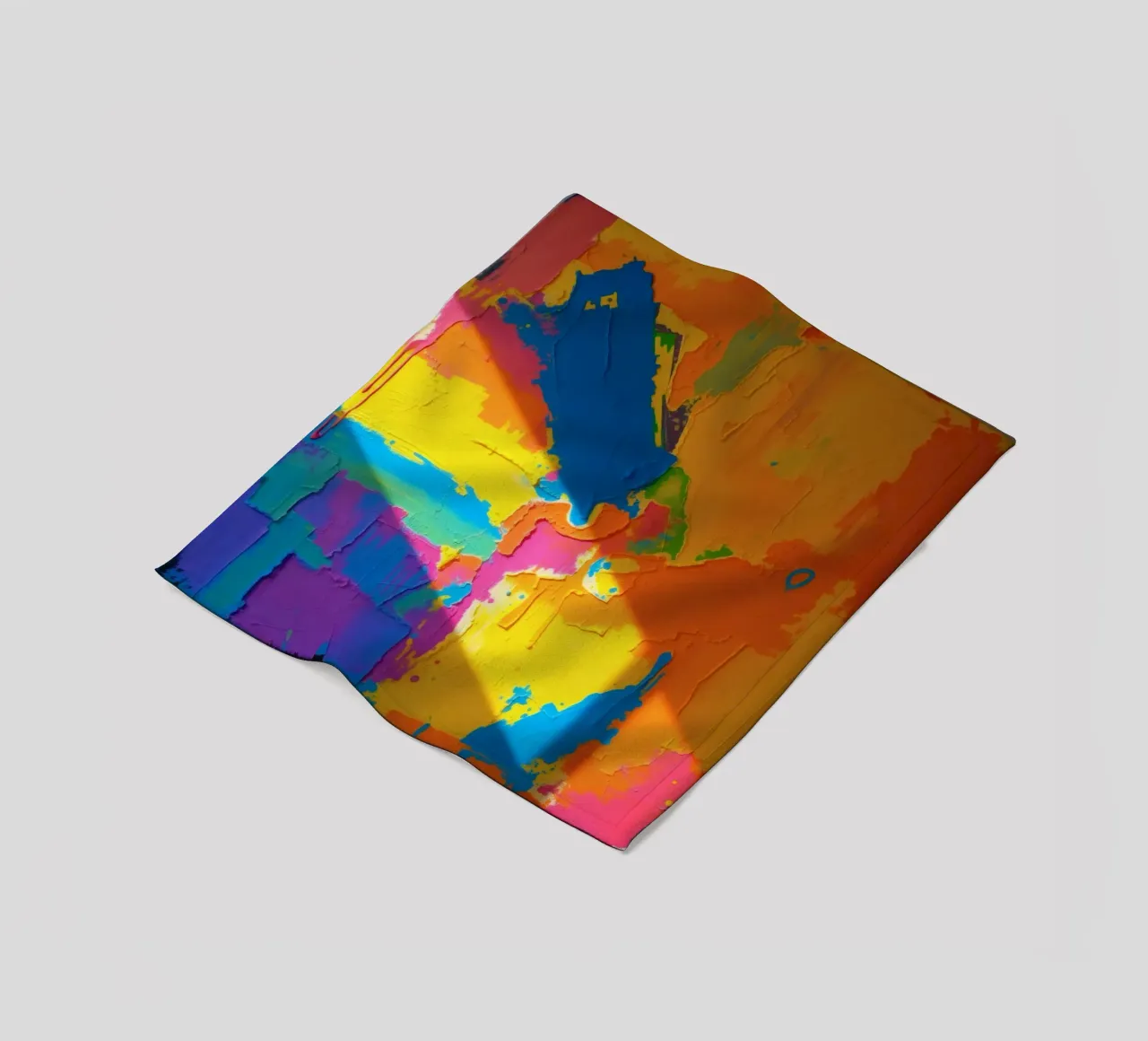 Un audace dipinto astratto con colori vivaci in un'atmosfera dinamica. coperta in pile da DesignDoodle
