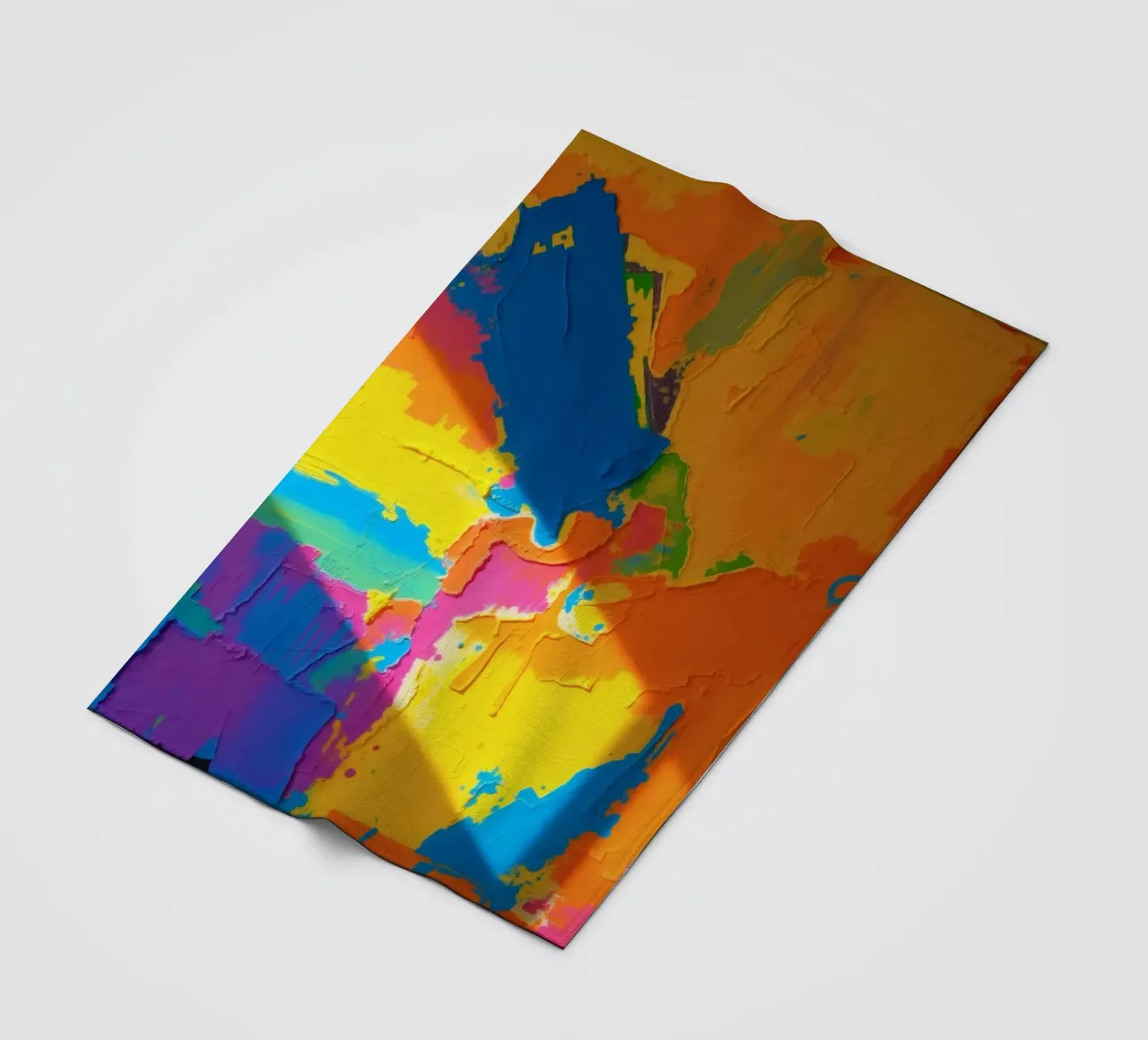 Un audace dipinto astratto con colori vivaci in un'atmosfera dinamica. coperta in pile da DesignDoodle