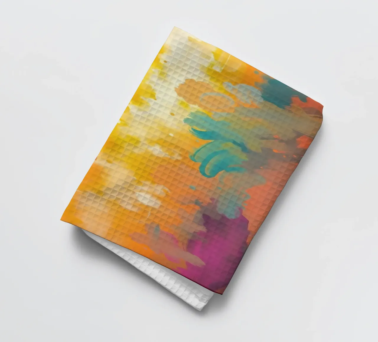 Opere d'arte astratte colorate con tonalità vivaci e dinamiche. canovaccio da cucina da DesignDoodle