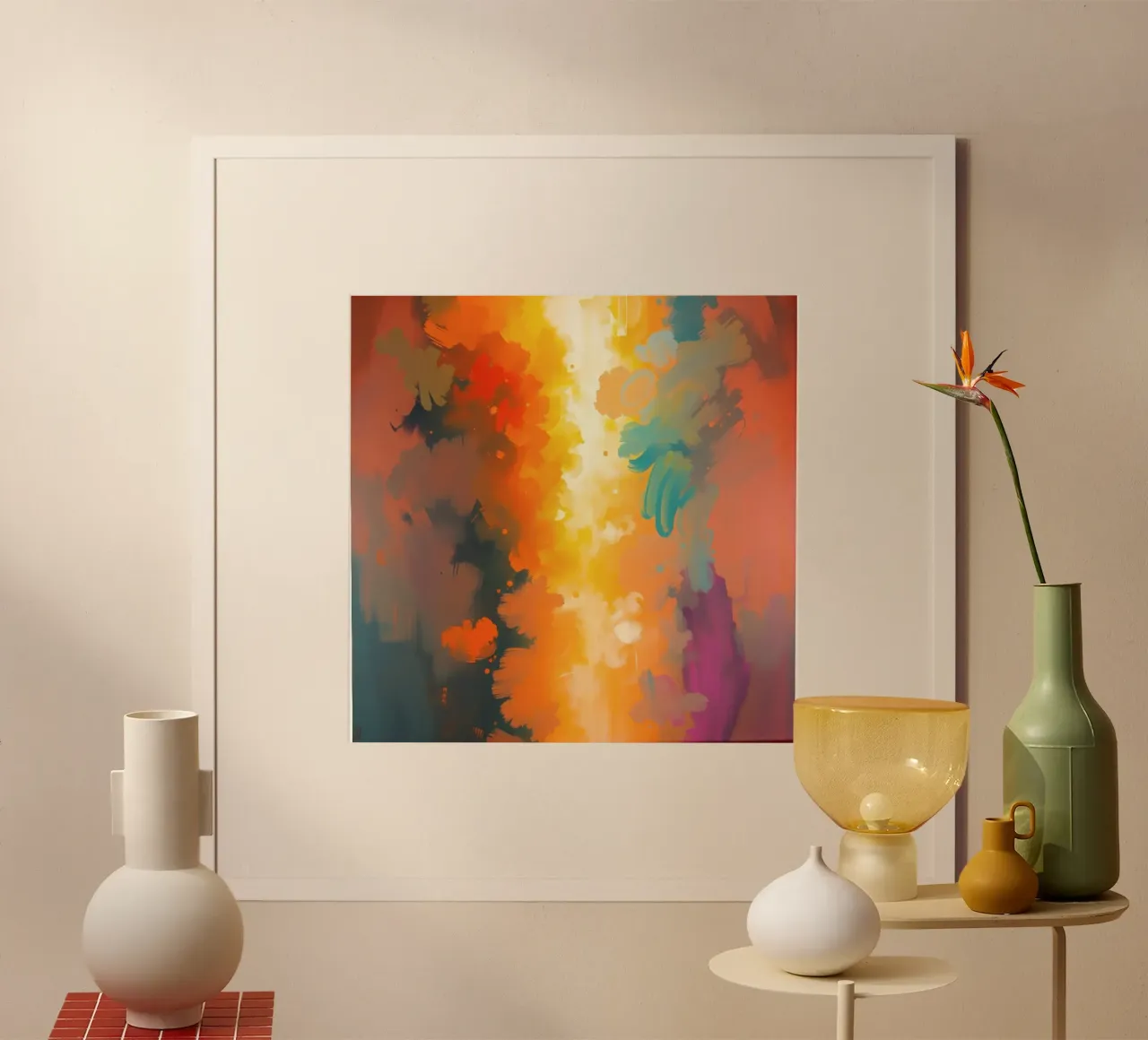 Colorful abstract artwork featuring vibrant hues and dynamic poster by DesignDoodle