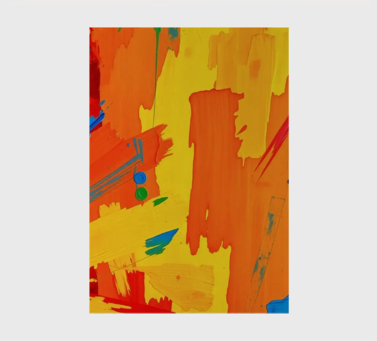 Colorful abstract painting with bold strokes and vibrant hue notebook by DesignDoodle