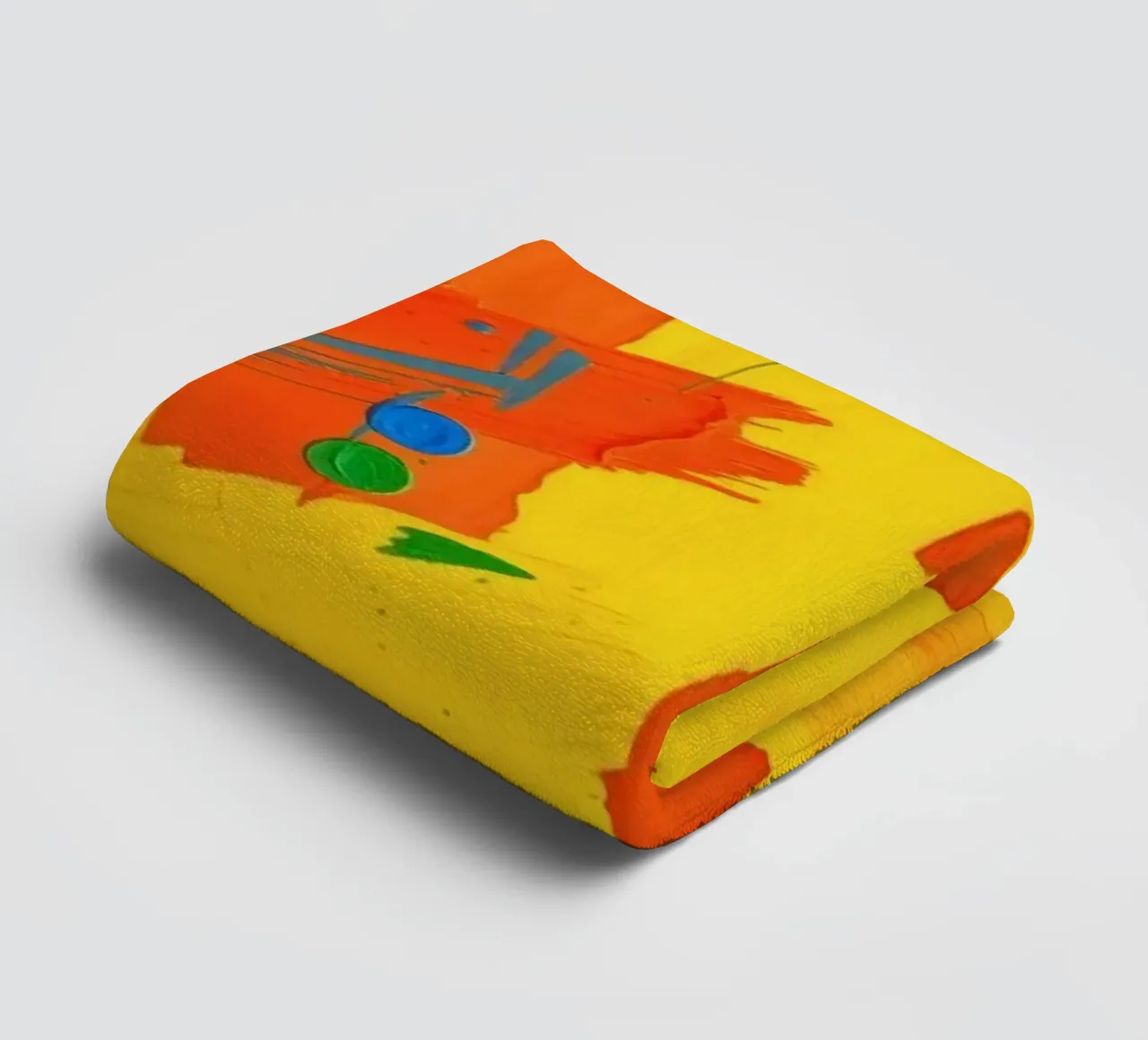 Colorful abstract painting with bold strokes and vibrant hue towel by DesignDoodle