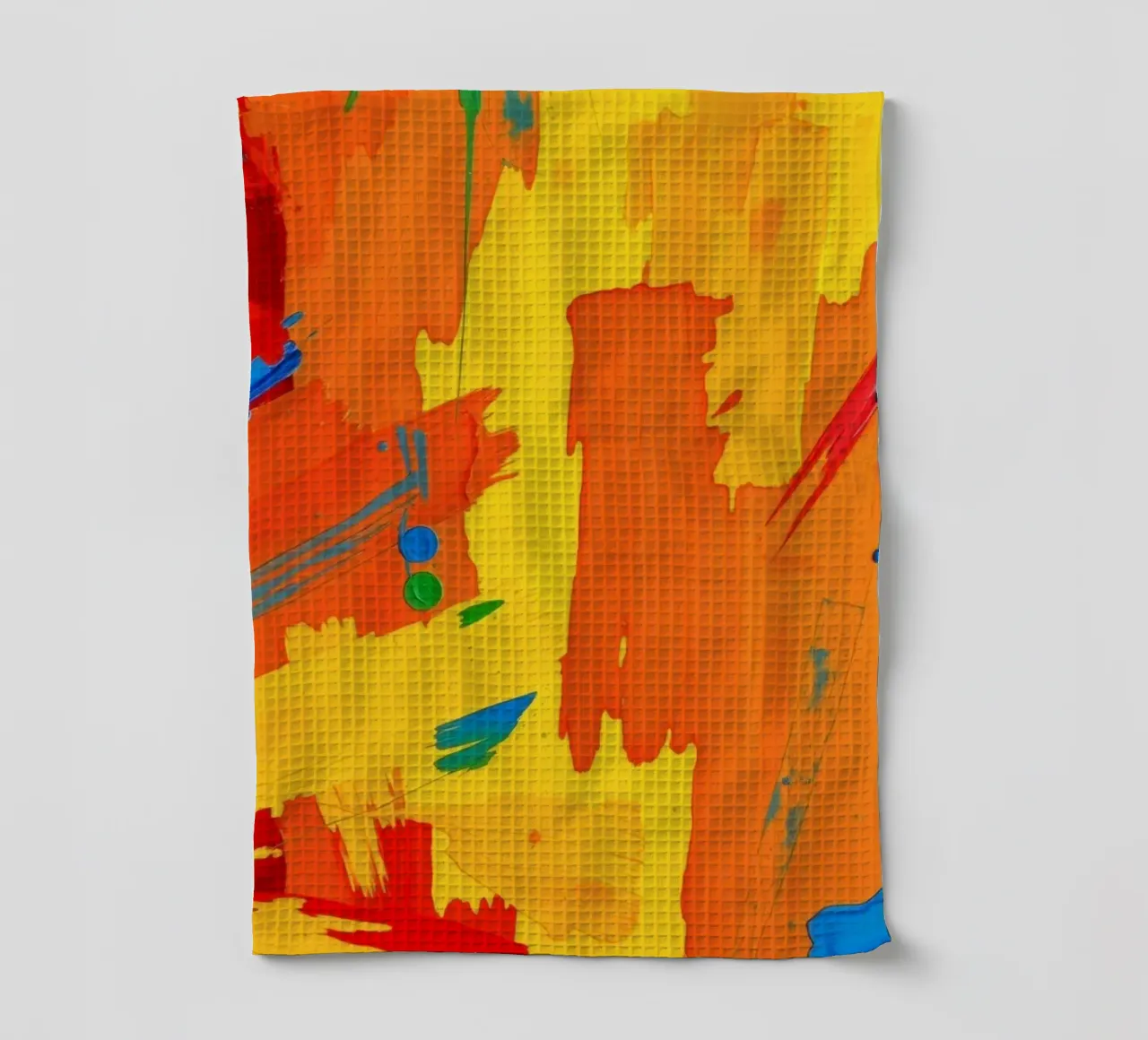 Pittura astratta colorata con tratti decisi e tonalità vivaci canovaccio da cucina da DesignDoodle