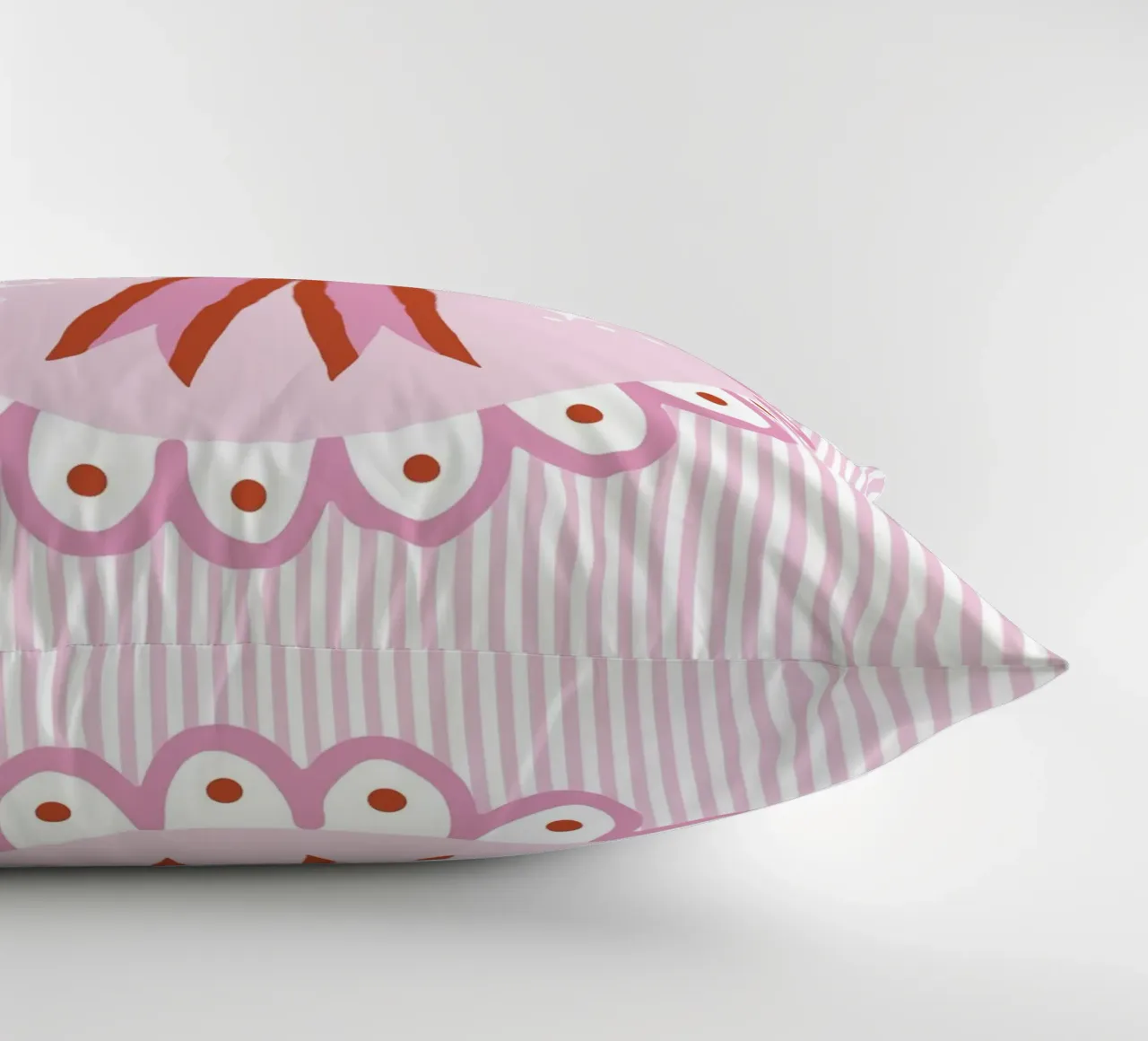 Pretty sparkling coquette ribbon in pink and red cuscino da Vivdesign