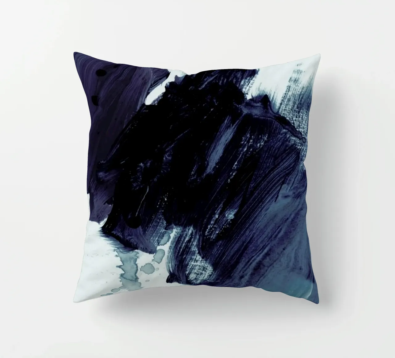 Brushstrokes 11 Bluish cuscino da IRIS LEHNHARDT FINE ART