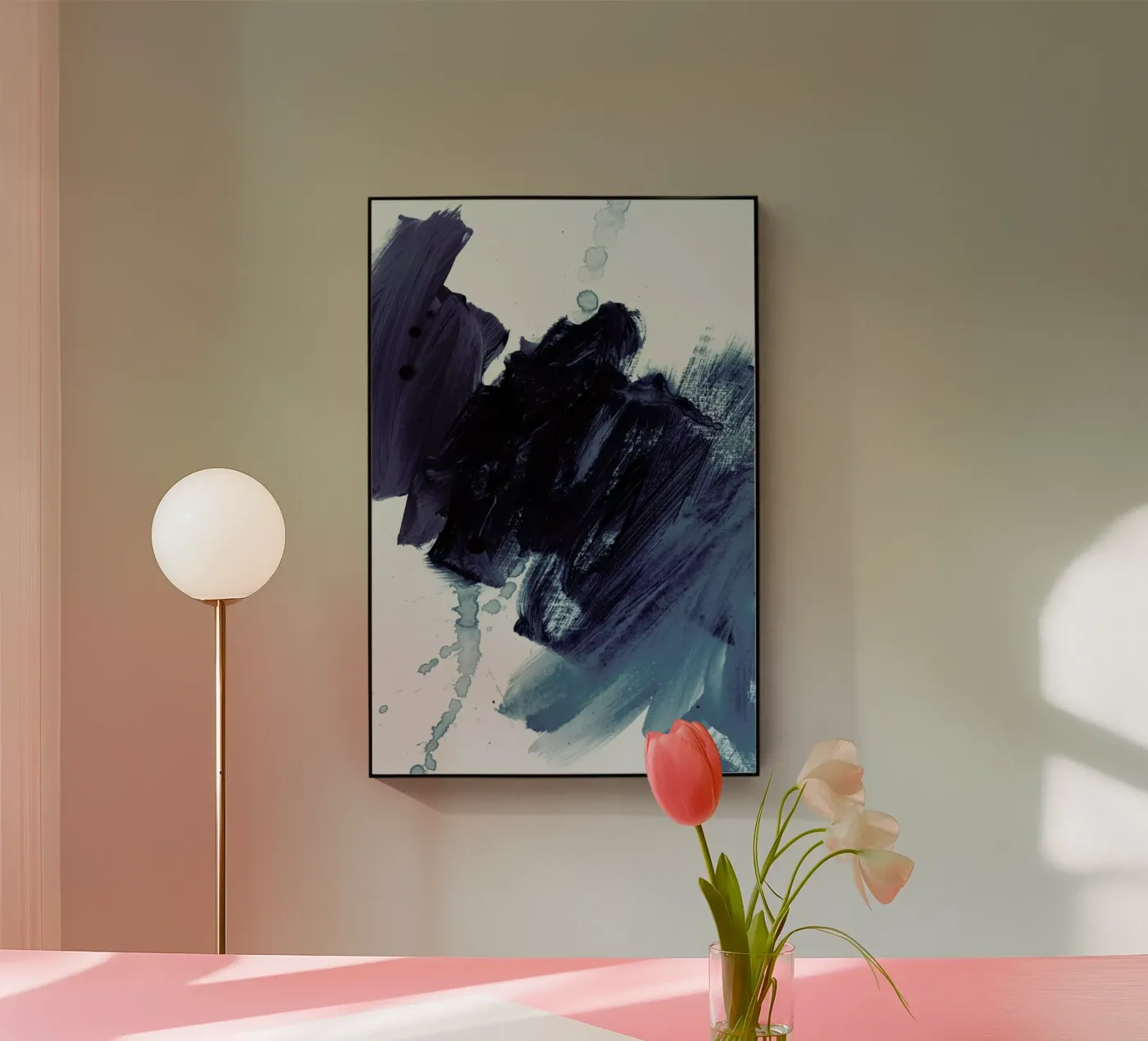 Brushstrokes 11 Bluish plexiglass da IRIS LEHNHARDT FINE ART