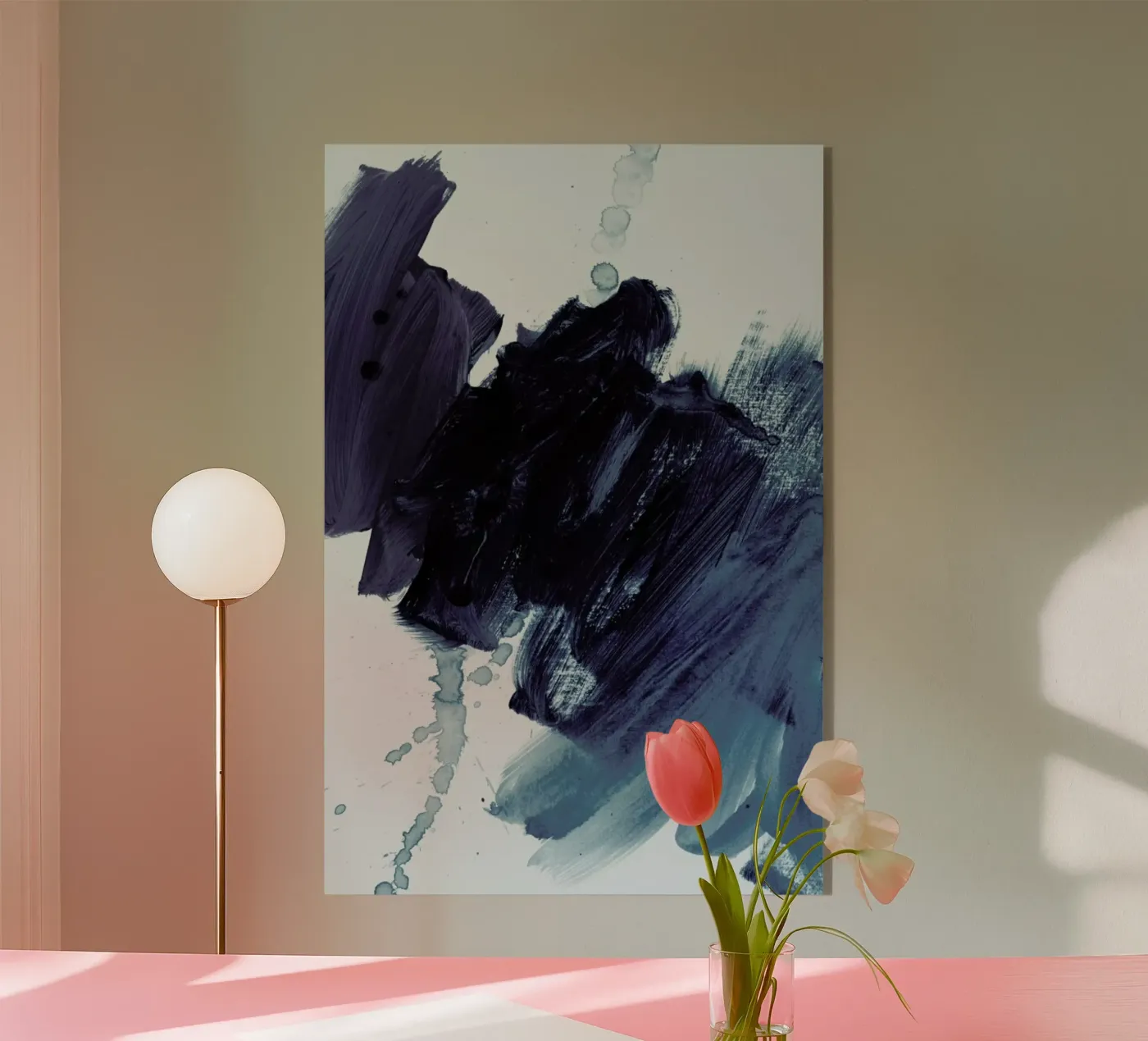Brushstrokes 11 Bluish plexiglass da IRIS LEHNHARDT FINE ART