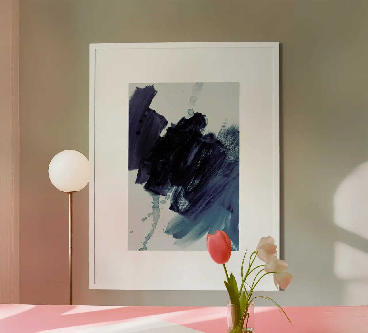 Brushstrokes 11 Bluish poster da IRIS LEHNHARDT FINE ART