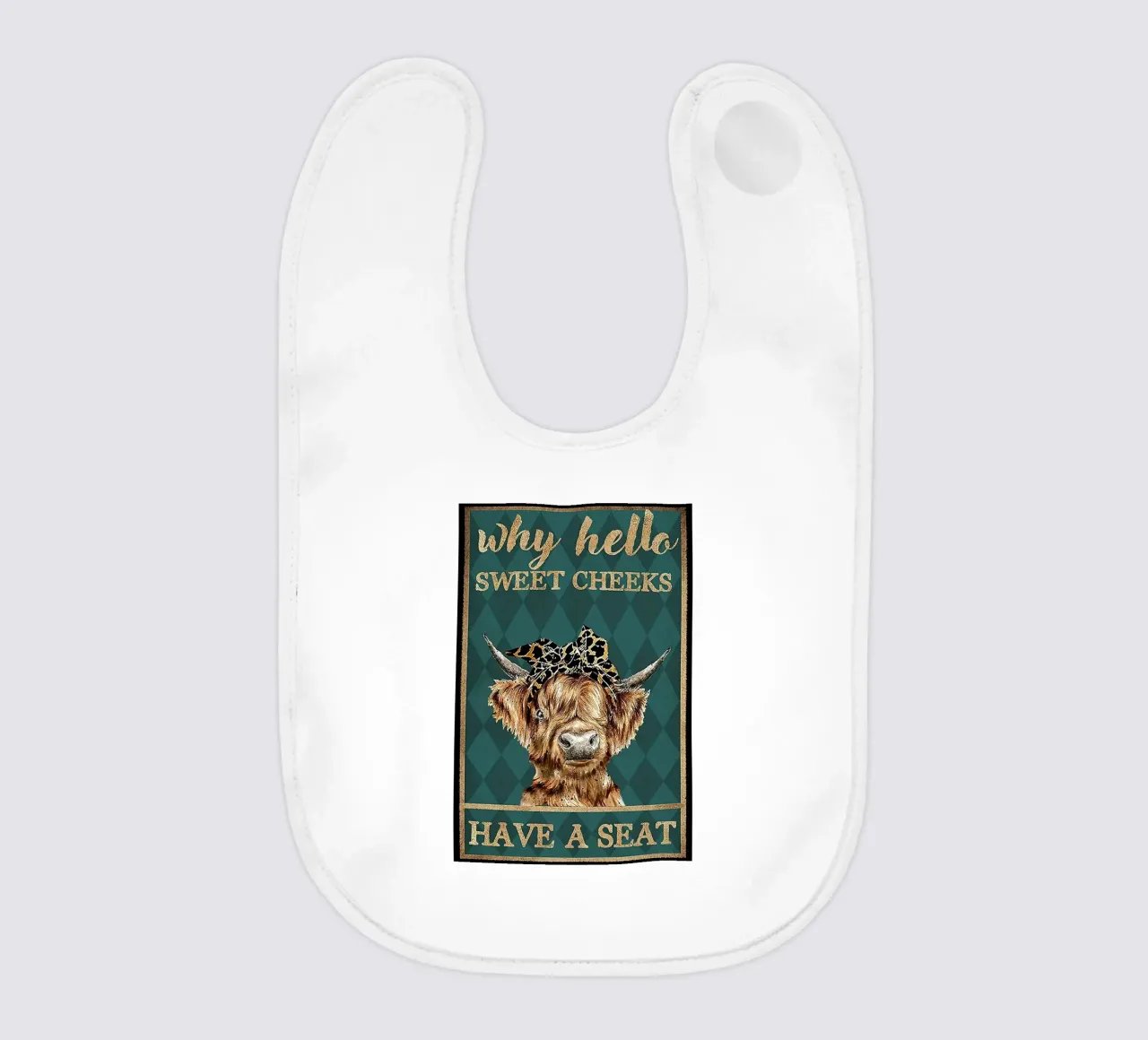 mucca ciao guance dolci siediti bavaglino da Aaronshop