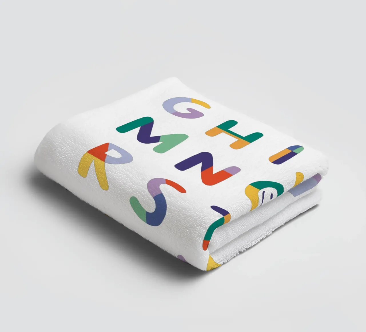 Konfetti ABC asciugamano da bagno da VIERUNDFÜNFZIG