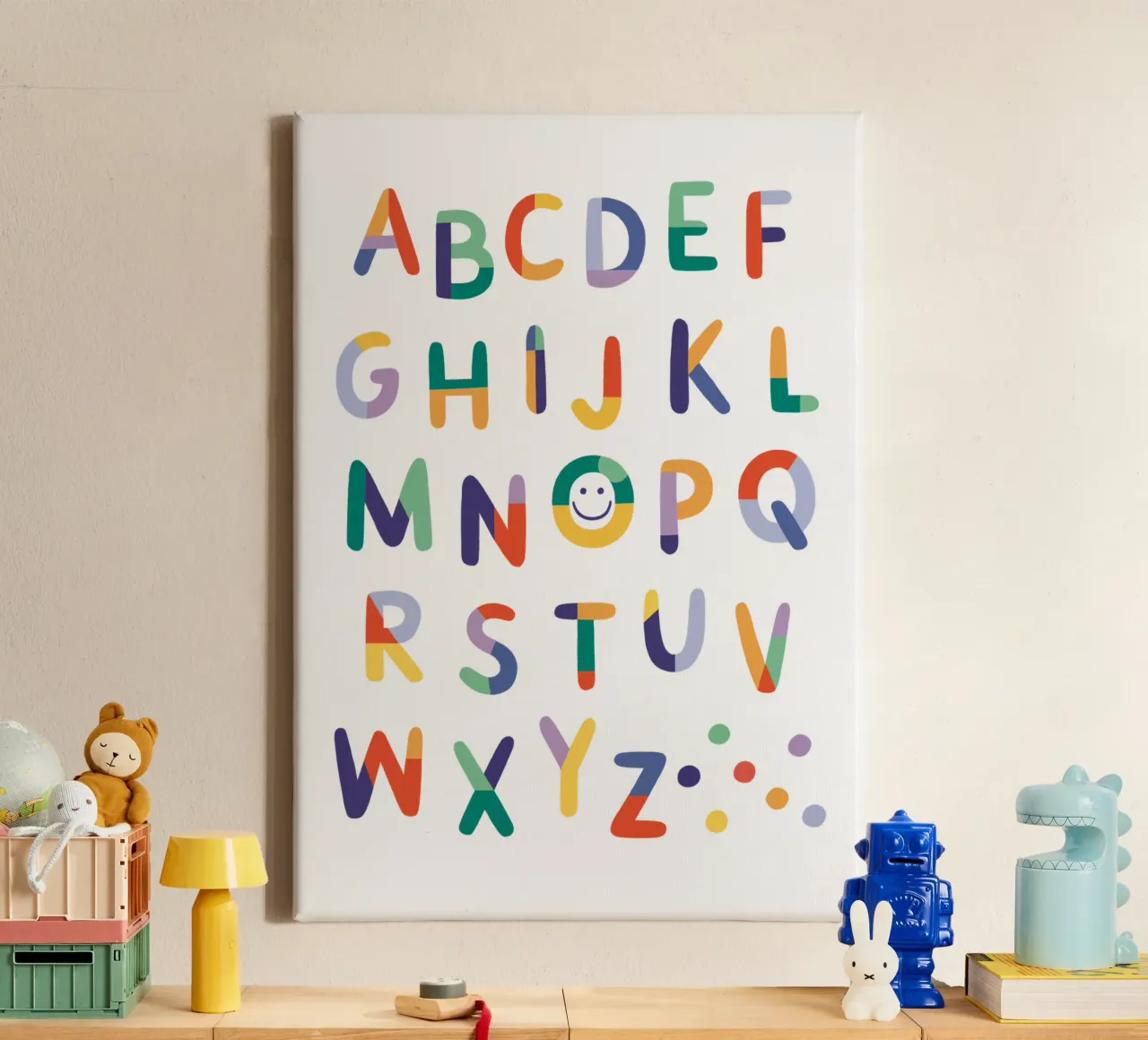 Konfetti ABC canvas by VIERUNDFÜNFZIG