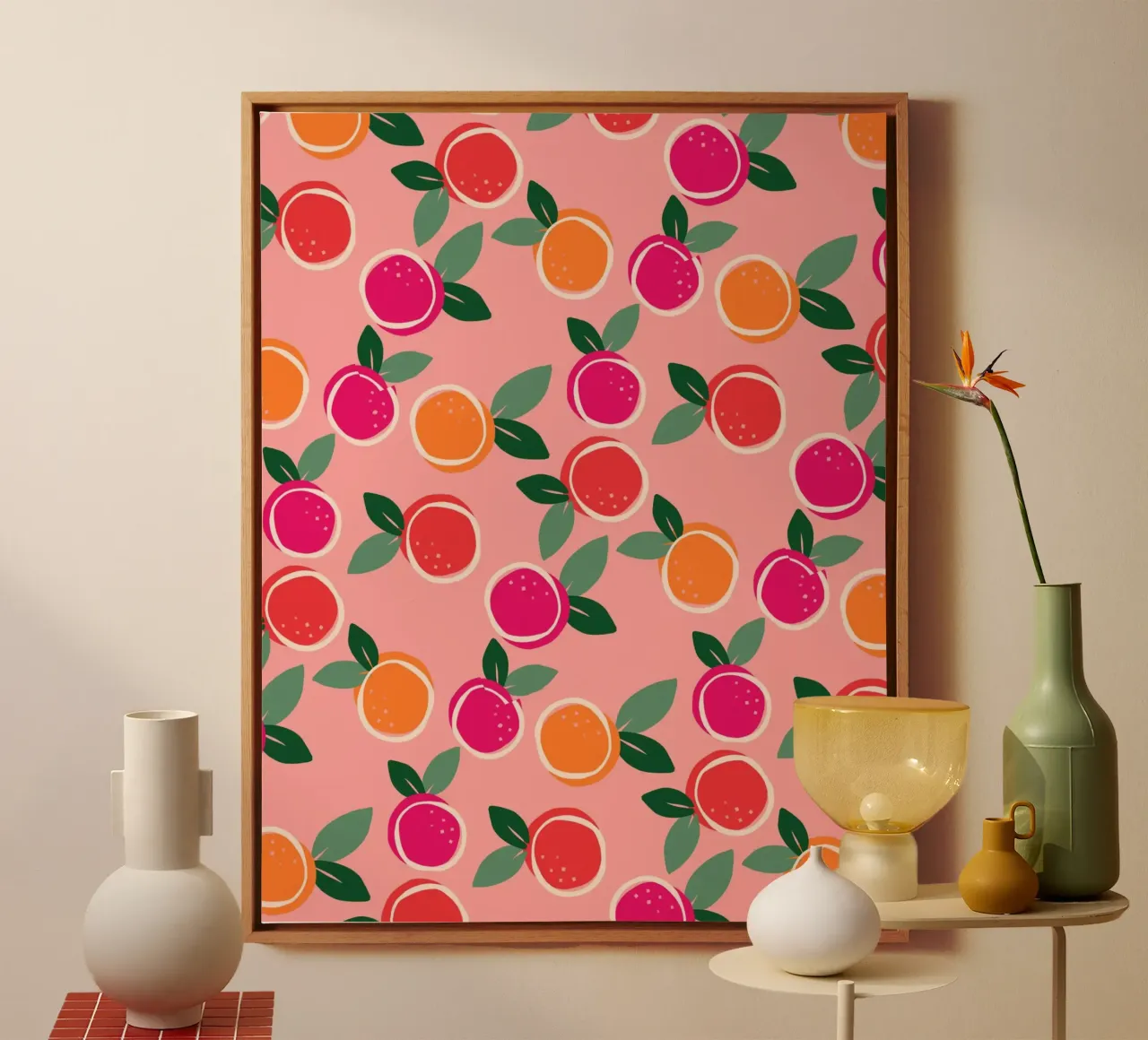 Symphonie d'agrumes au coucher du soleil toile de Kintsugi99