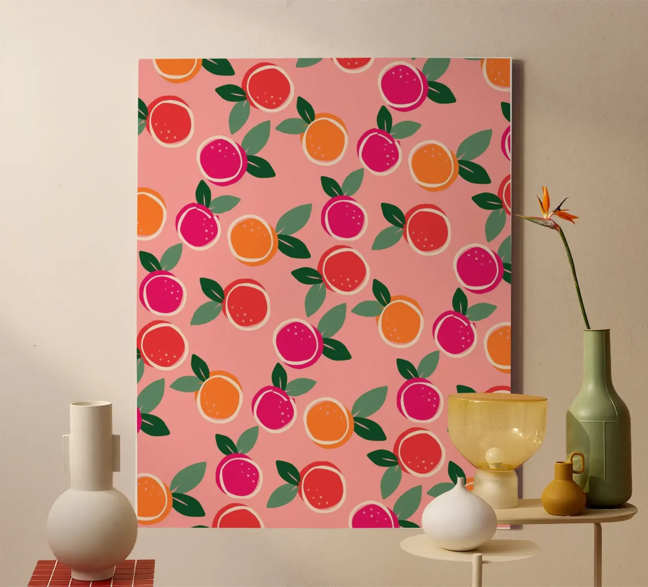 Symphonie d'agrumes au coucher du soleil toile de Kintsugi99