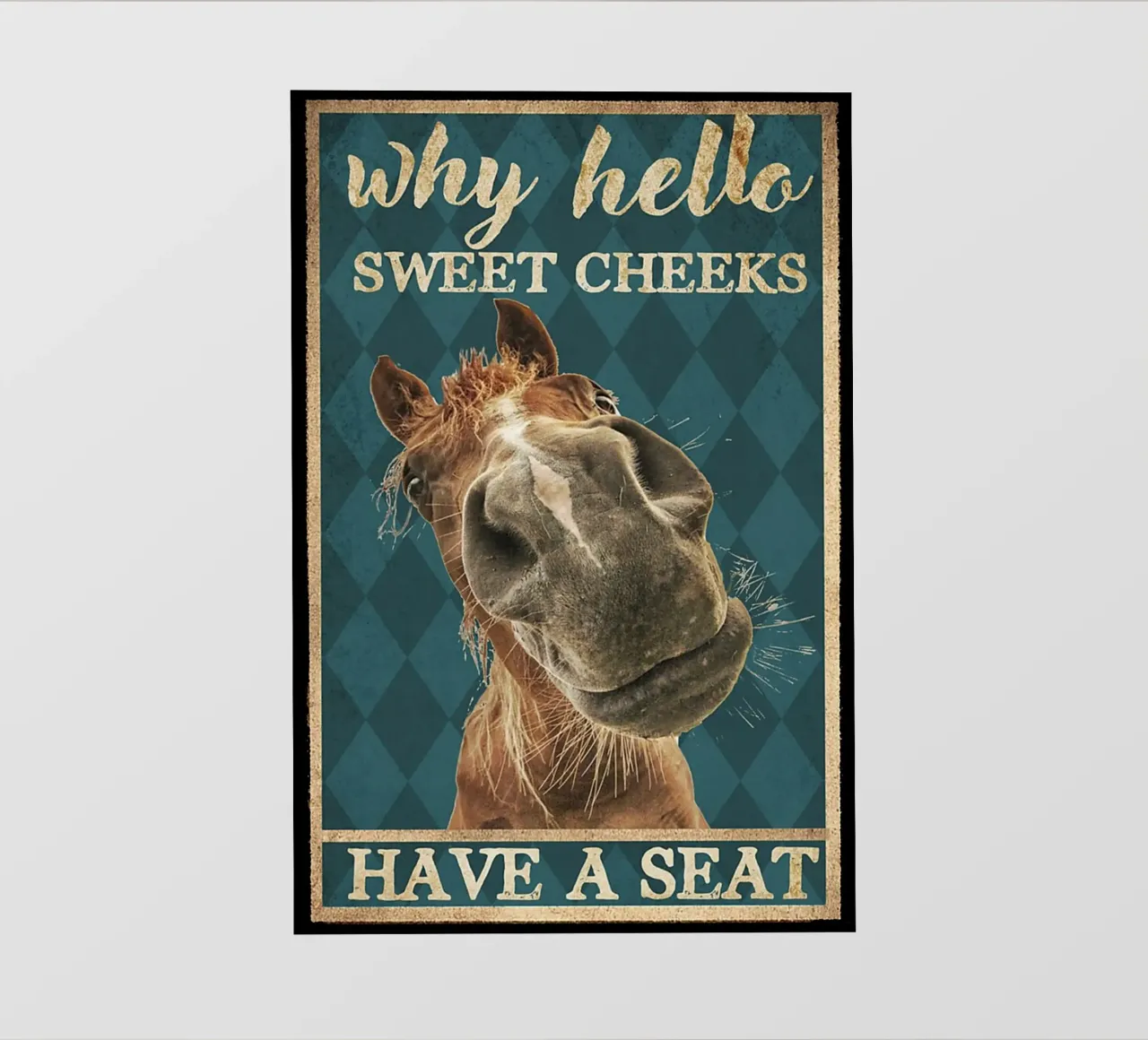 paard hallo lieve wangetjes ga zitten fotobehang van Aaronshop