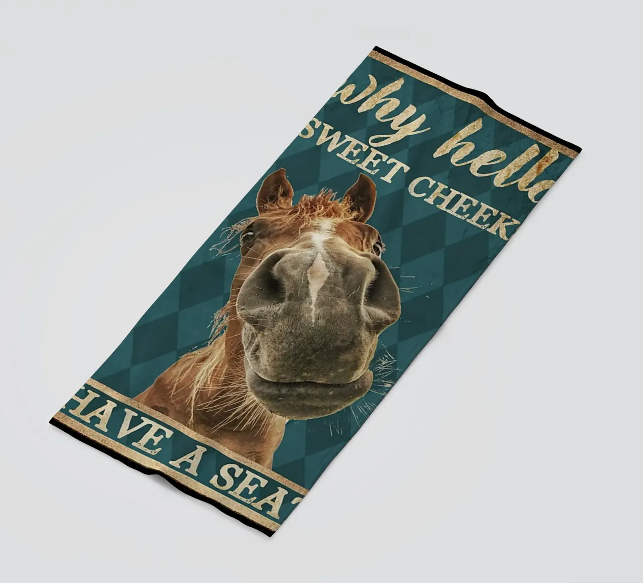 cavallo ciao guance dolci siediti telo mare da Aaronshop