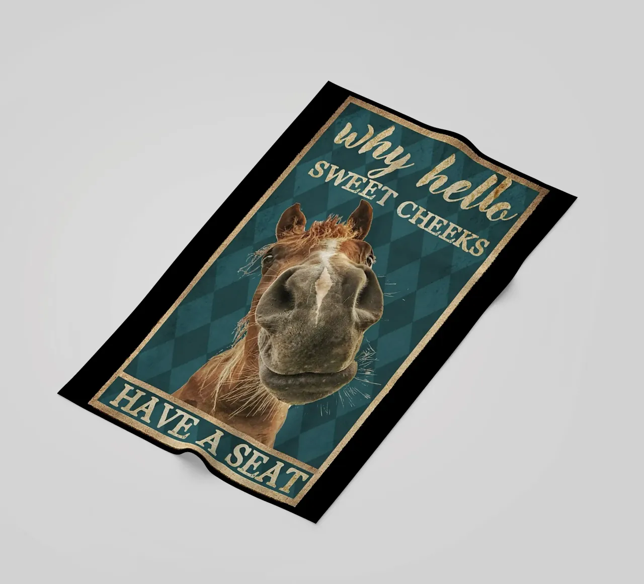 cavallo ciao guance dolci siediti telo mare da Aaronshop