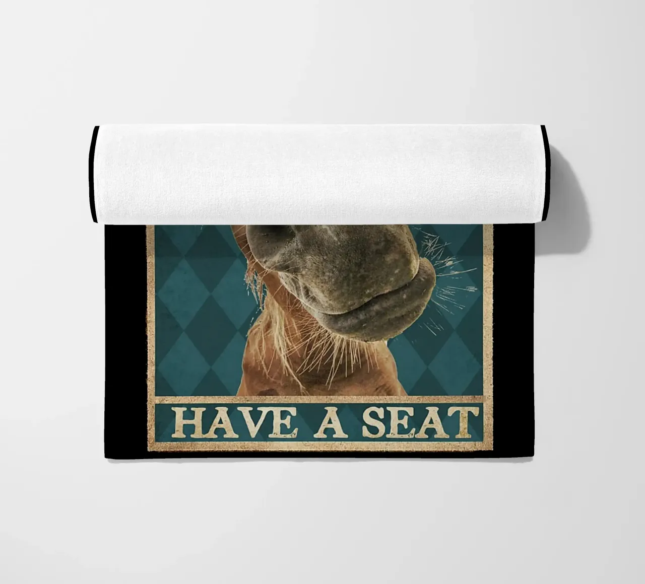 cavallo ciao guance dolci siediti telo mare da Aaronshop