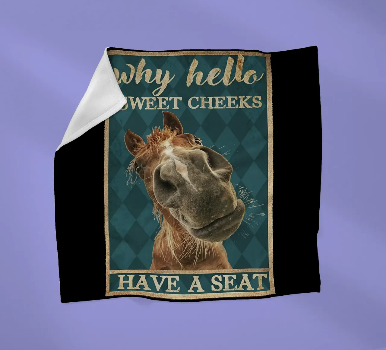 cavallo ciao guance dolci siediti coperta in pile da Aaronshop