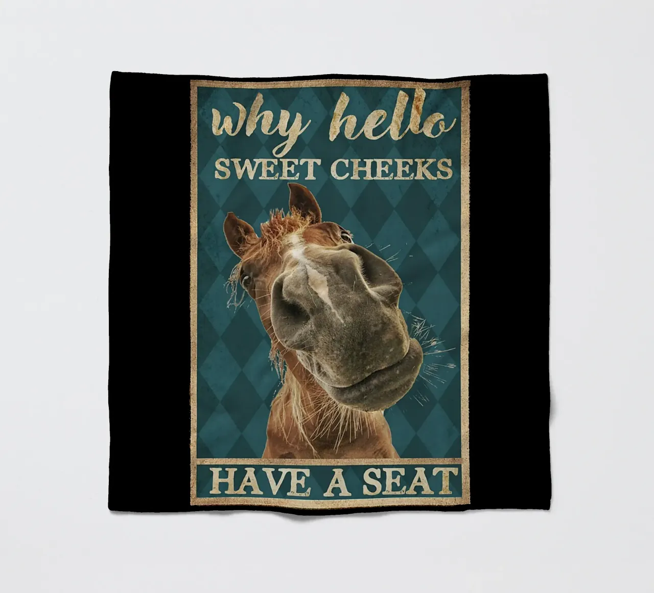 cavallo ciao guance dolci siediti coperta in pile da Aaronshop