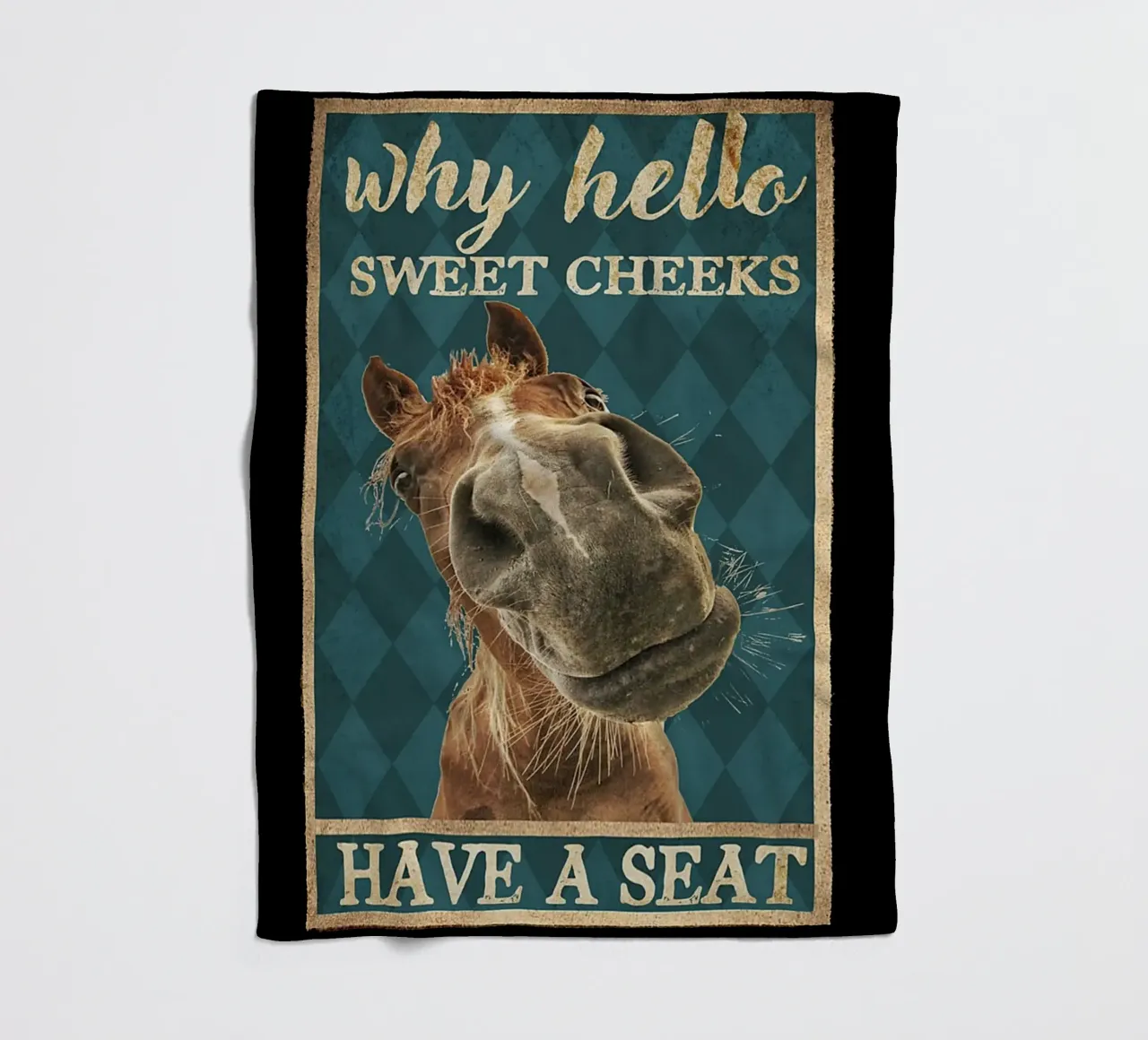 cavallo ciao guance dolci siediti coperta in pile da Aaronshop
