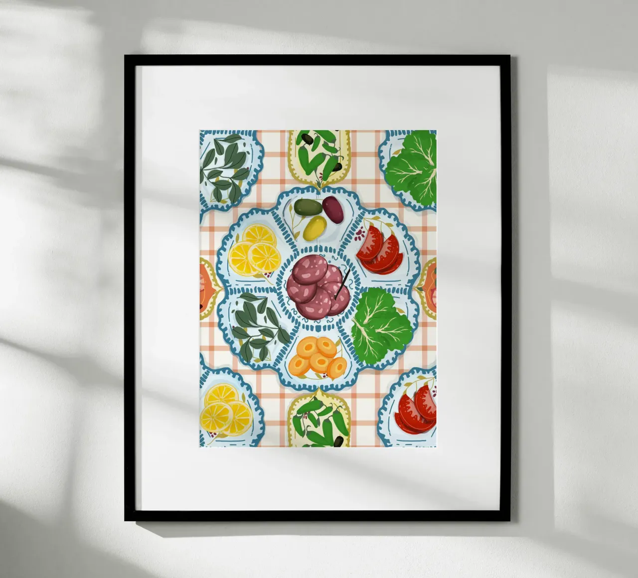 Tapas spagnole poster con telaio in plastica da Mitalim Designs