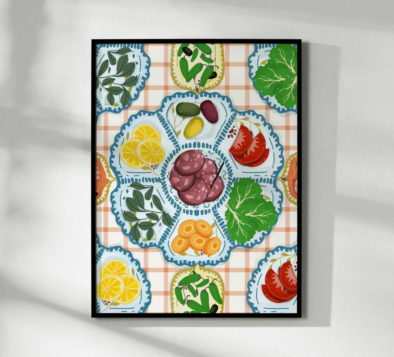 Tapas spagnole poster con telaio in plastica da Mitalim Designs