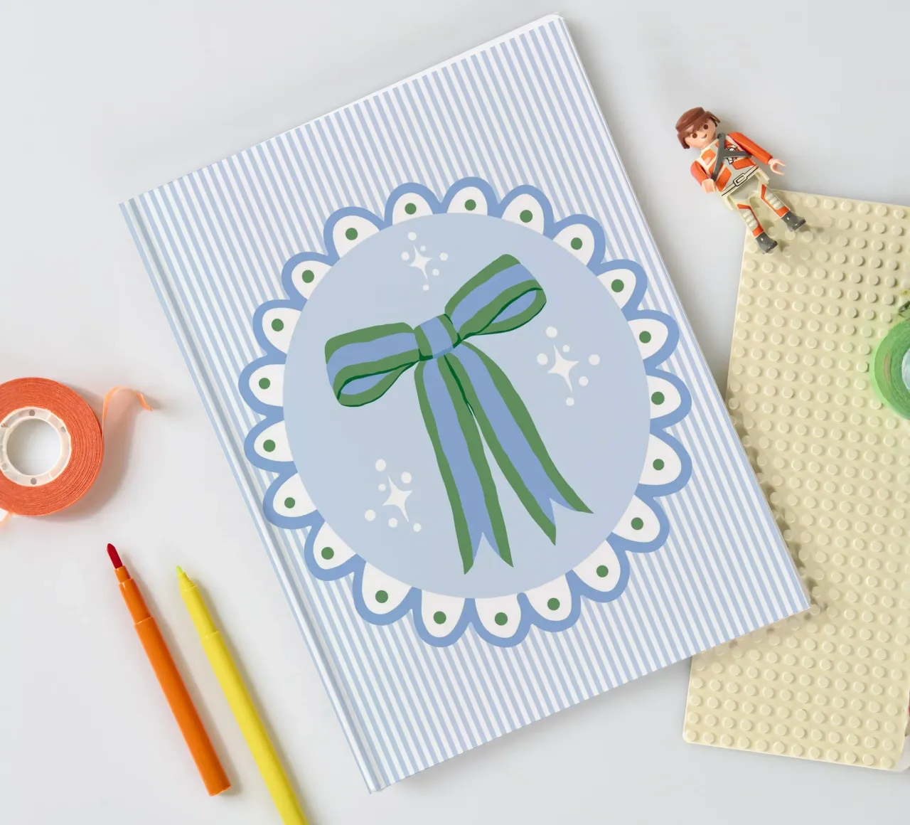 Pretty sparking coquette ribbon in blue and green diario da Vivdesign