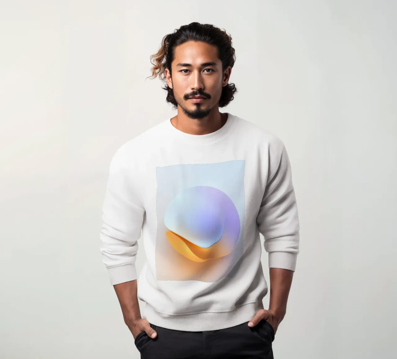 Abstract circular shape with smooth gradient colors sweatshirt by DesignDoodle
